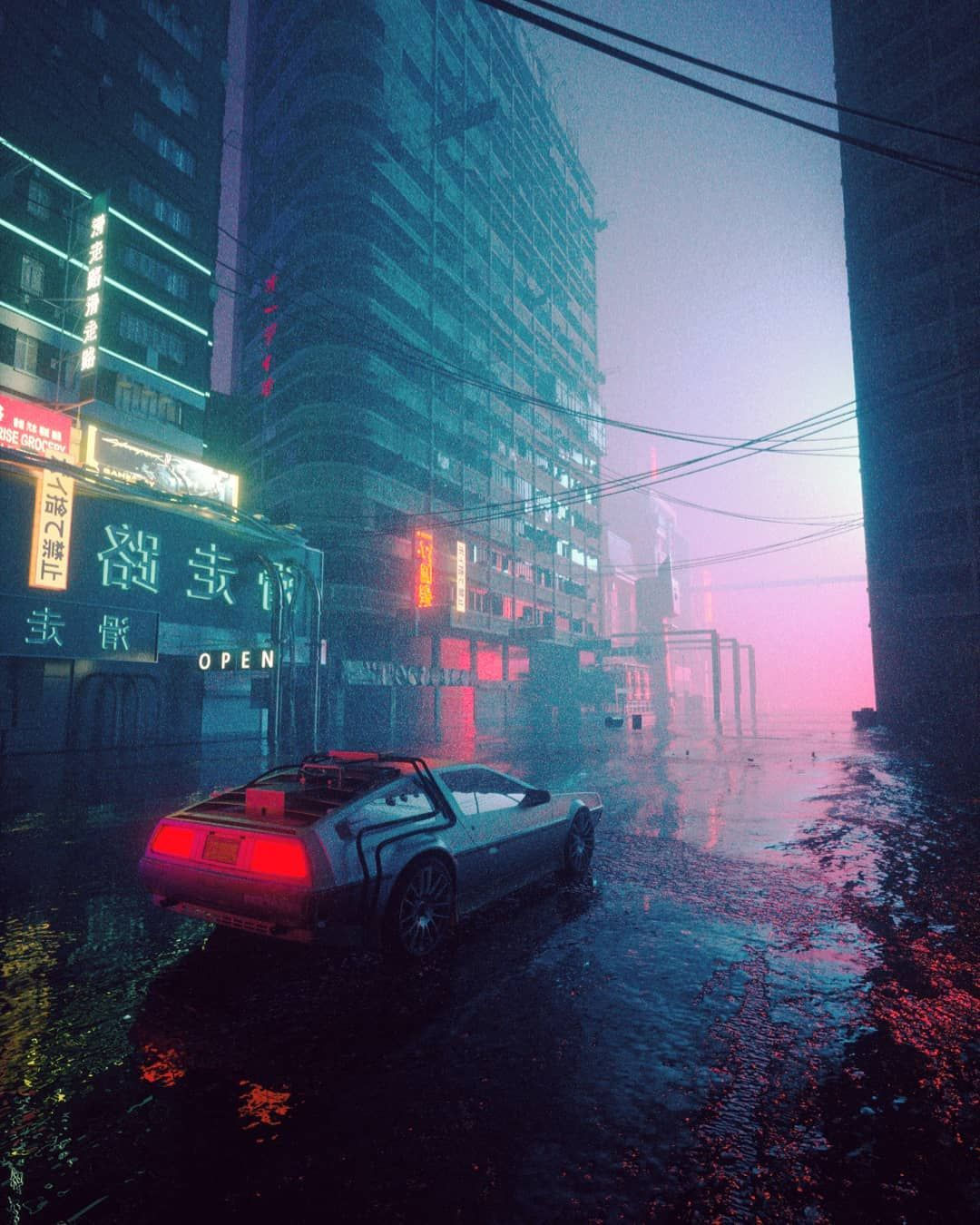 Wallpaper #7kWol44B7YBJg1BVdKCY17 As Imersivas Cenas De Cyberpunk Por Um Artista Freelancer Italiano