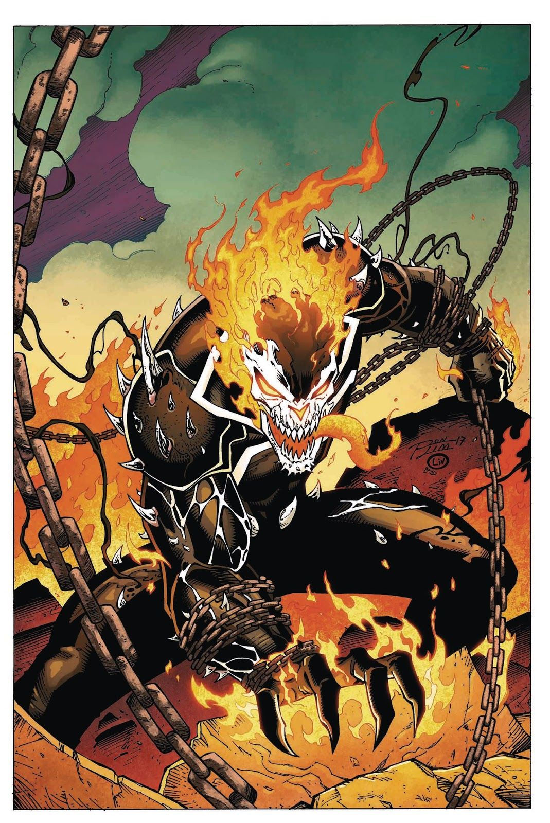 Wallpaper #_hlDH48BtGB6xQ78EnqV20 The Venom Site Edge of Venomverse 3 Variant by Ron Lim Ghost Rider