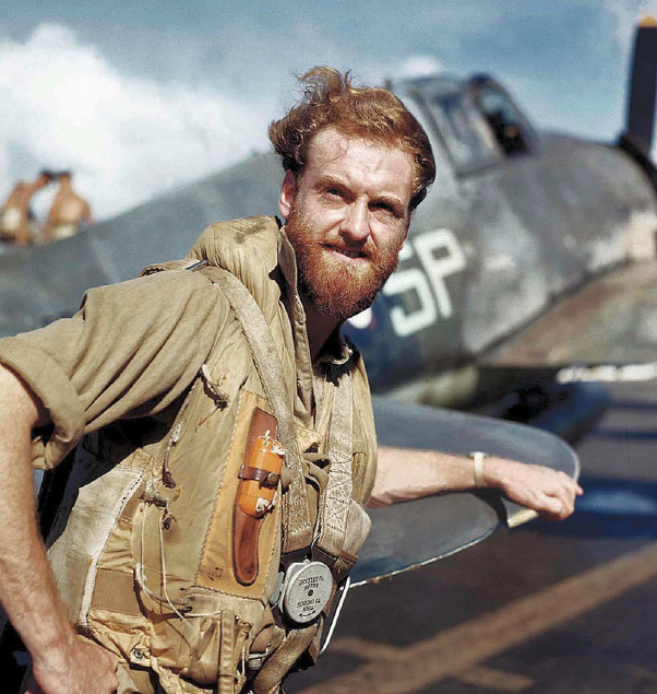 Wallpaper #hrgO15IBJvJKYCmELuEg57 Hellcat Pilot Lt John Haberfield Rnznvr of No 1839 Sqn Aboard Hms