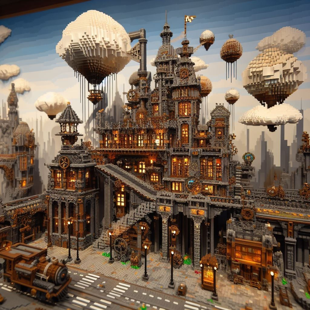 Wallpaper #FWcrDpMBSpphPi3-Remc55 Dioramicraft Viii Nel 2024 Minecraft Steampunk Idee