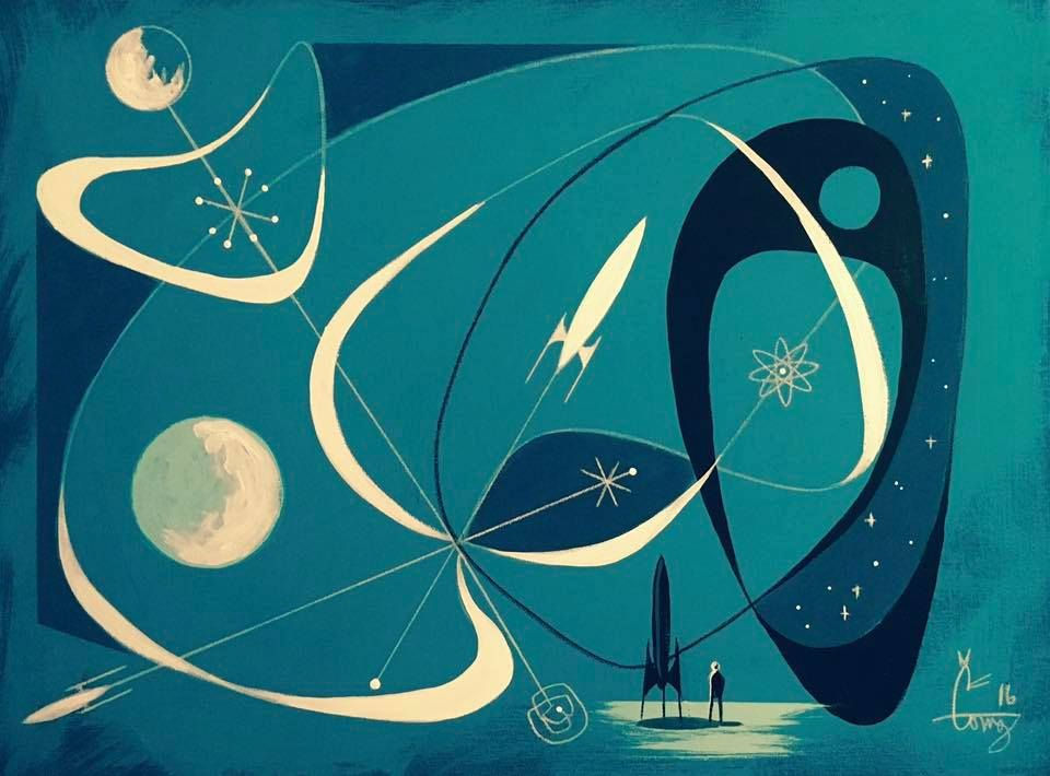 Wallpaper #2LgT3ZIBJvJKYCmEjv7f5 The Vault of the Atomic Space Age Retro Art Space Art Mid Century