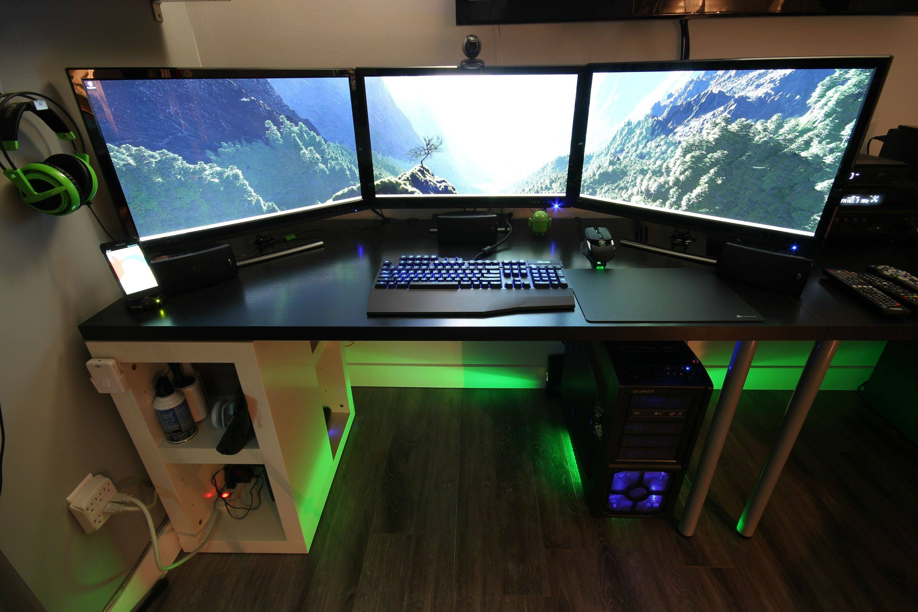 Wallpaper #Lh07LJMBlOZrFDOkAMrZ90 X3 Battlestation Game Room Accessories Gaming Computer Desk Game Room