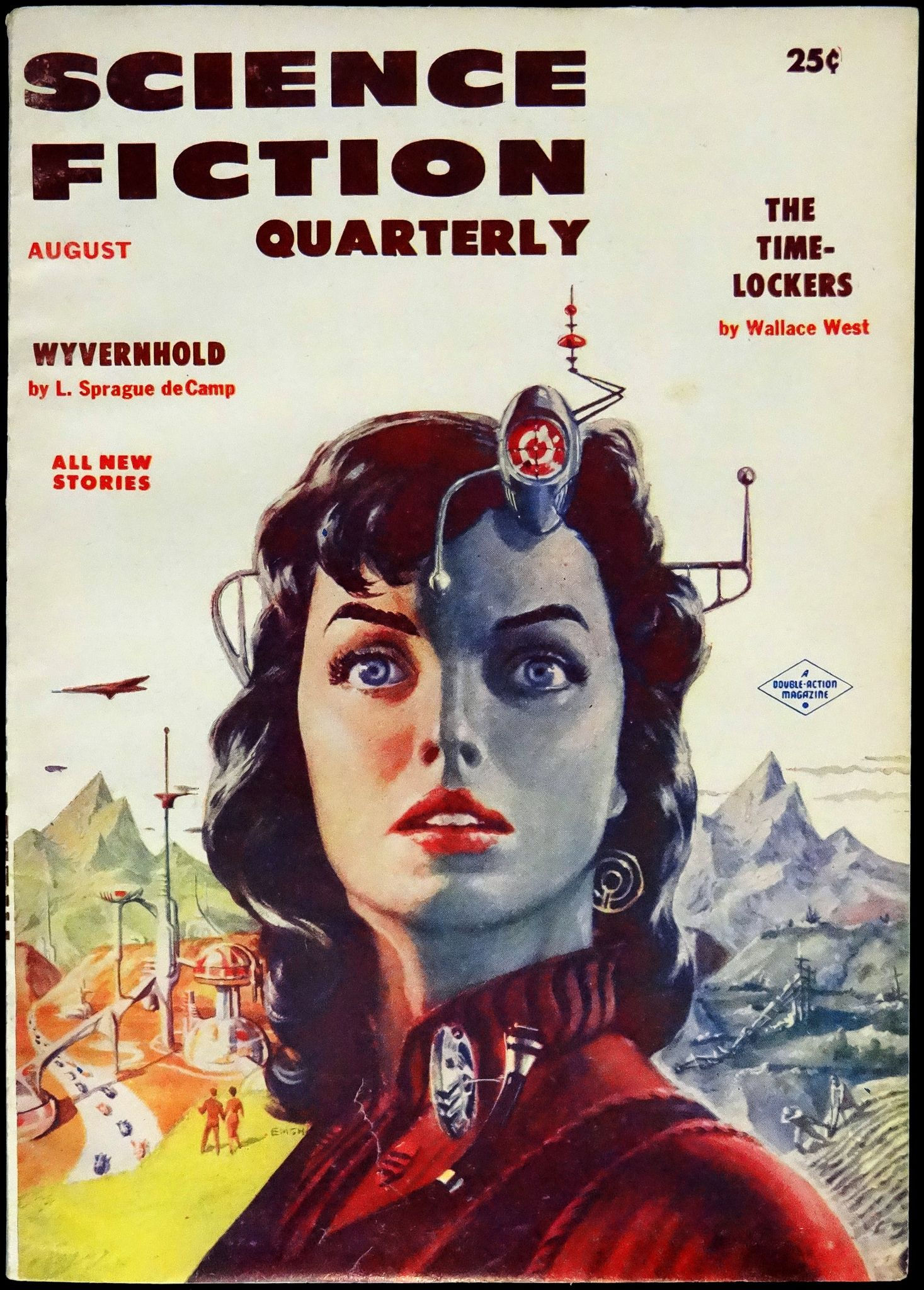 Wallpaper #-vSTOpMBKFX8bn3rTngm36 Science Fiction Quarterly Vol 4 No 4 August 1956 Cover Art by Ed
