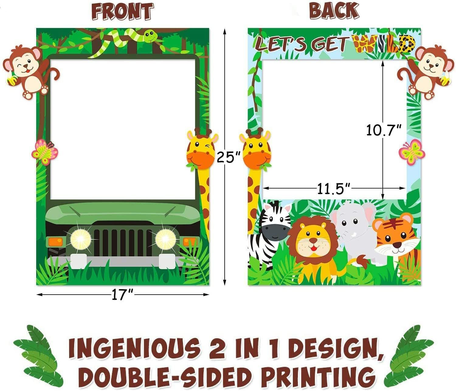 Wallpaper #Y3fvJ5MB-pgBXx6056hz291 Jungle Safari Photo Booth Frame Safari Zoo Animal Selfie Photo Booth