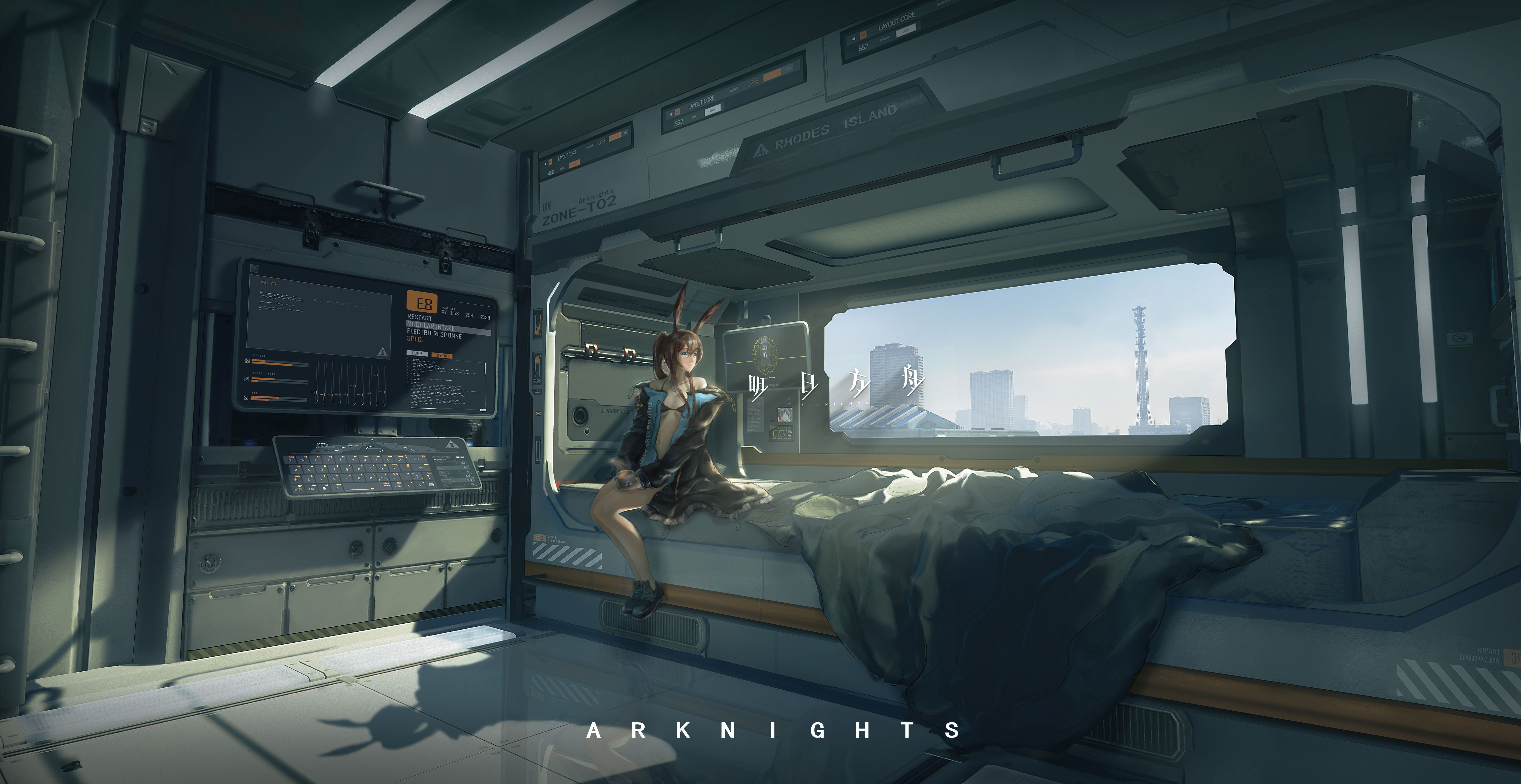 Wallpaper #mH2G8I4Bnwiau_P6RwYc47 Resting Arknights Anime Scenery Cyberpunk Art Anime Scenery Wallpaper