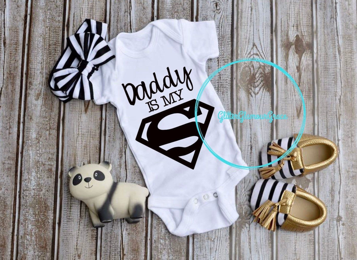 Wallpaper #OGdH-JIBSpphPi3-nIkz166 Daddy is My Super Hero Baby Bodysuit Gerber Brand Onesie by