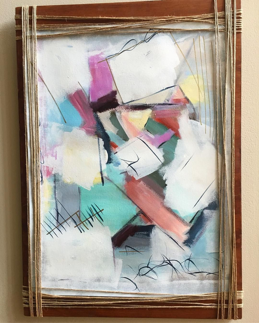 Wallpaper #AWeBD5MBSpphPi3-L-95282 Tried One of My Abstracts on Paper in a New Woodscape Frame the Combo