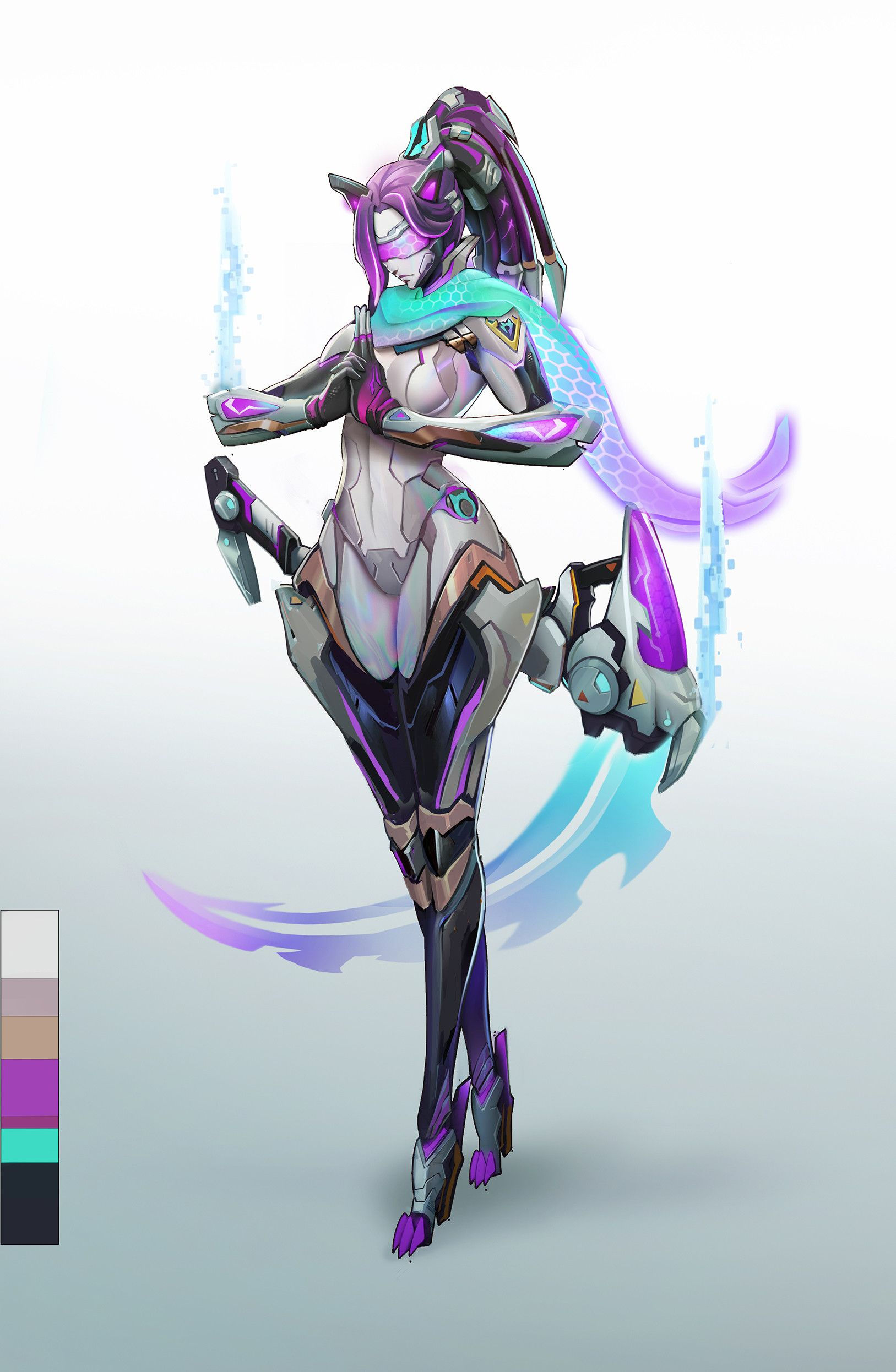 Wallpaper #bxnDFo8BtGB6xQ78y2436 Artstation Ninja Cyberpunk Character Female Robot Robot