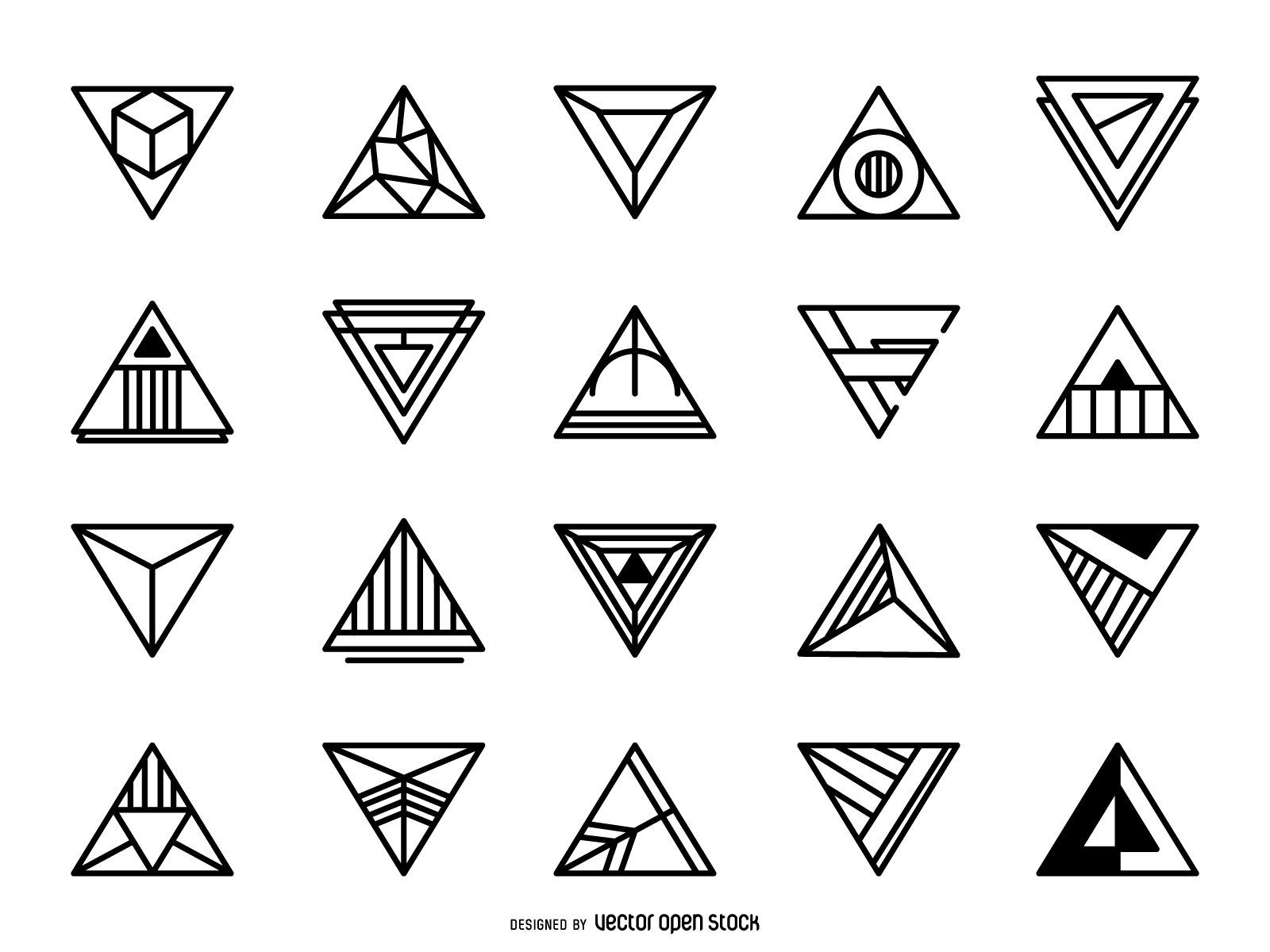 Wallpaper #G2f0-ZIBSpphPi3-oo8n186 Collection of Triangular Logos Designs Feature Different Geometric