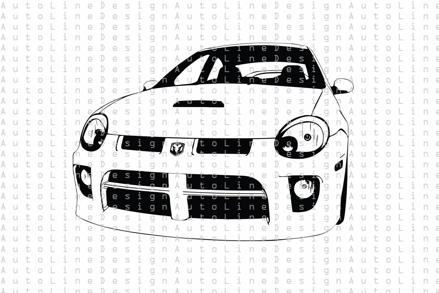 Wallpaper 10d38 Dodge Neon Srt4 Front View Svg Pdf Dxf Png Eps Illustration Etsy HD Wallpaper 10d38