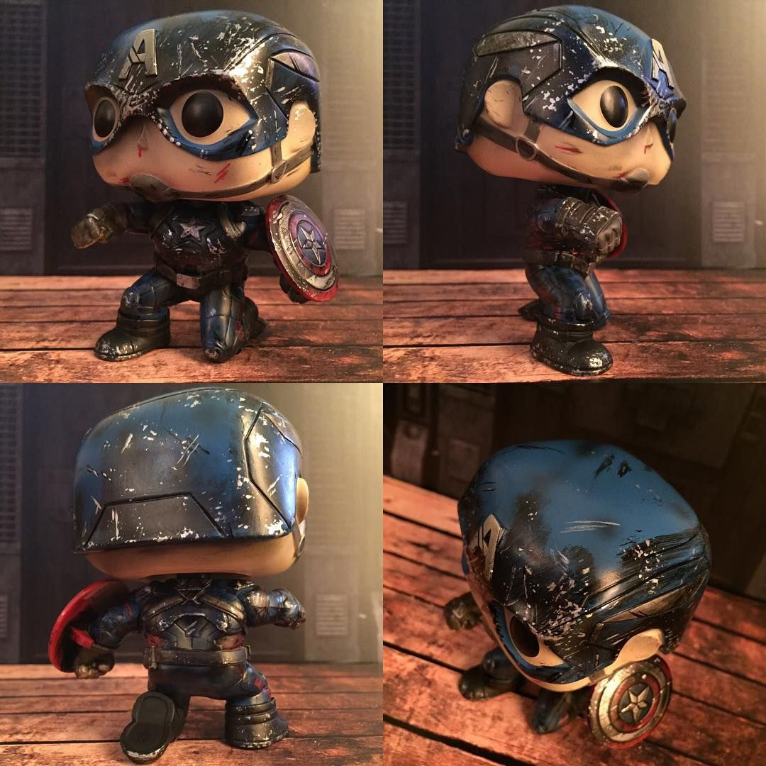 Wallpaper #vWfWEJMBSpphPi3-LPSt158 Captain America Custom Funko Pop at Xanko Customs on Instagram Customs