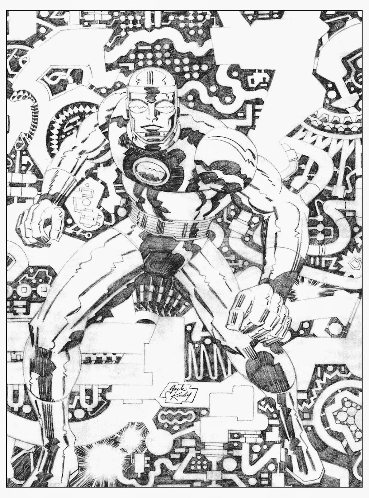 Wallpaper #03Qow44B_8f4nGFajW_x34 Capns Comics Machine Man by Jack Kirby Jack Kirby Art Jack Kirby