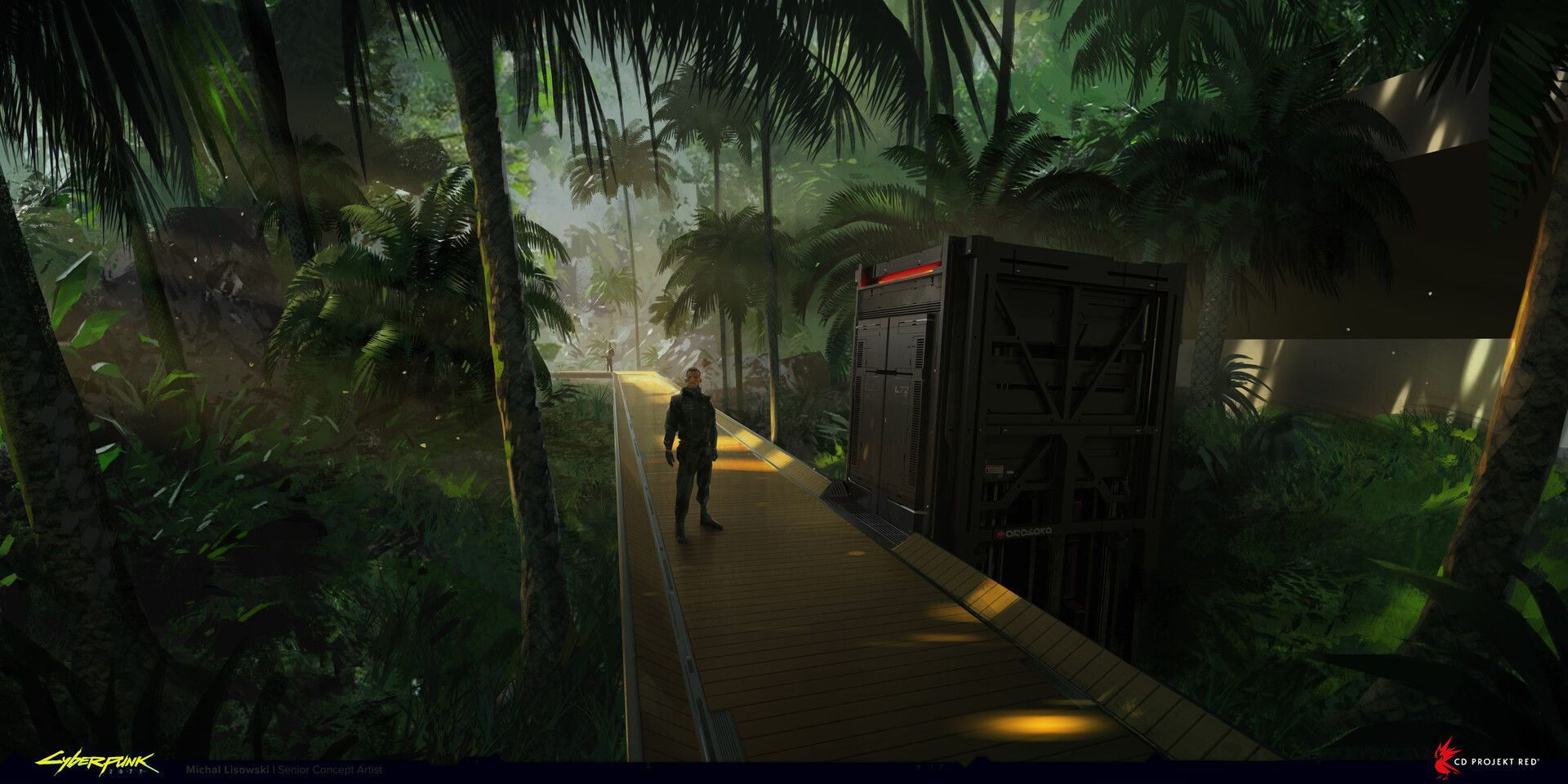 Wallpaper #dkWNj44B7YBJg1BVkp3G25 Cyberpunk 2077 Asasaka Building Jungle Michal Lisowski Jungle Art