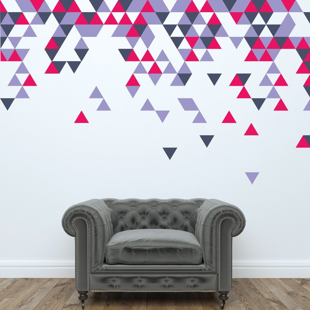Wallpaper #a2flDJMBSpphPi3-ROG864 Geometric Abstract Triangle Wall Stickers Geometric Wall Art