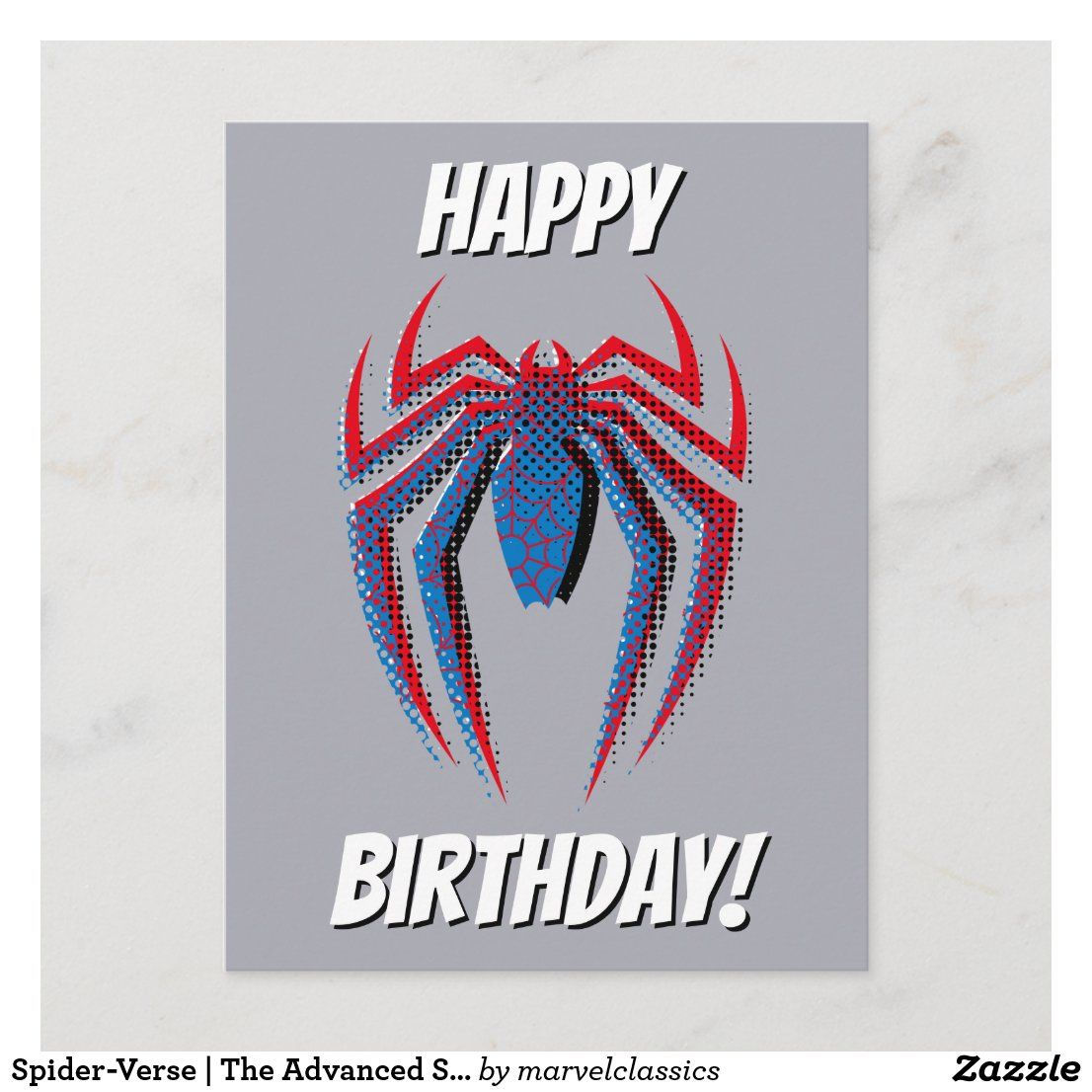 Wallpaper #42gqGJMBSpphPi3-rBHu249 Spider Verse the Advanced Suit Halftone Spider Postcard Zazzle