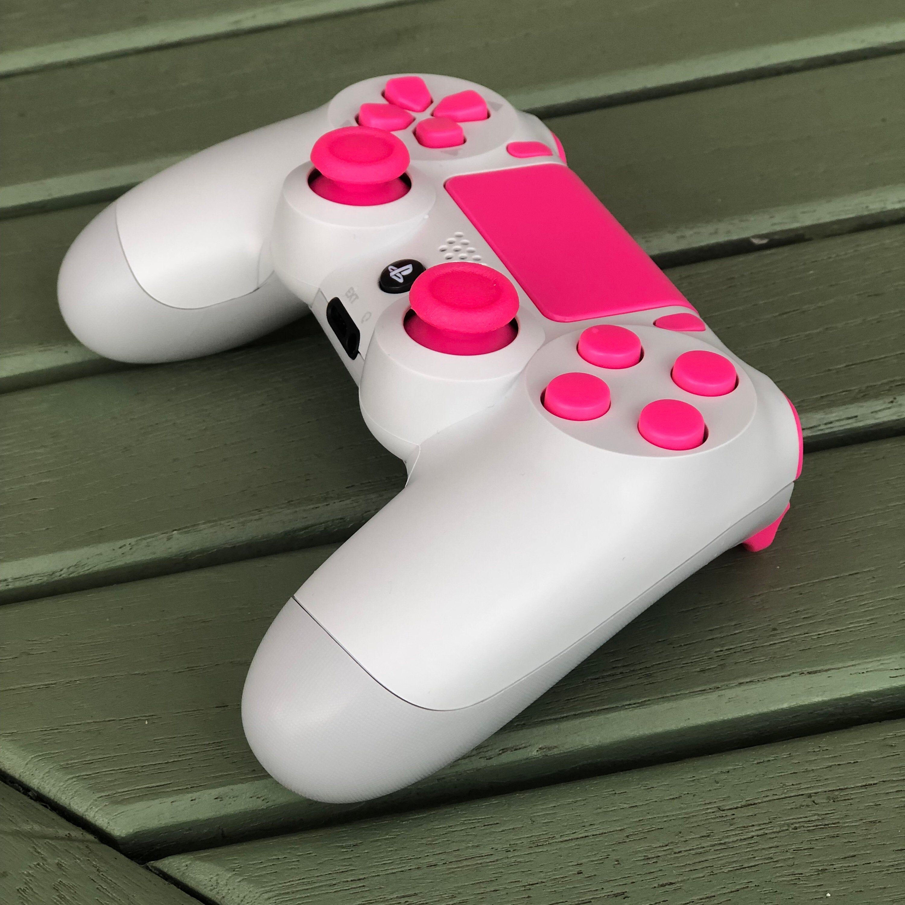 Wallpaper #tmjAG5MBSpphPi3-gSCS58 Playstation 4 Pro Dualshock 4 PS4 Custom White Controller with Pink