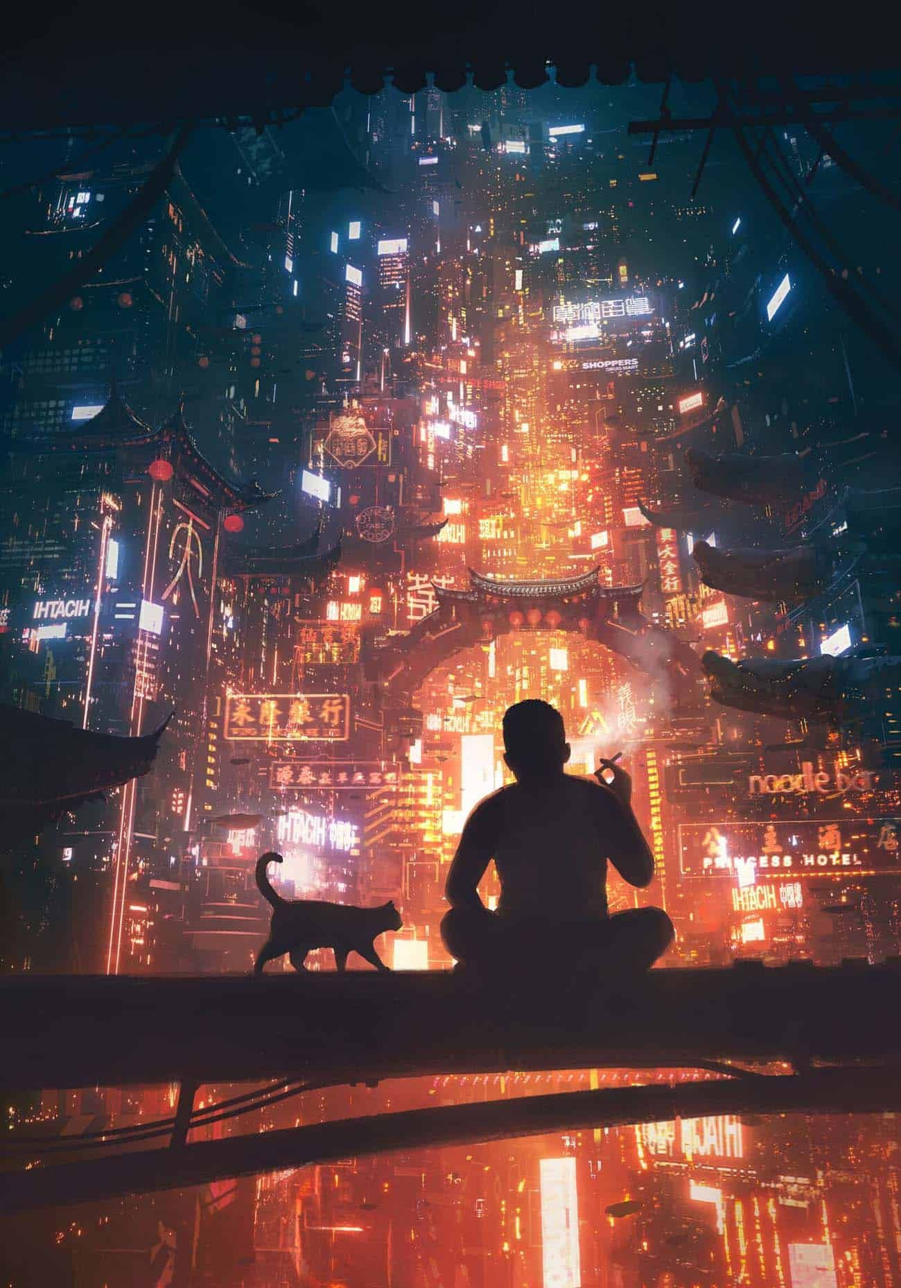 Wallpaper #TzGVNZMB5zzyi_yYJ1cv254 Digital Painting Inspiration Vol 32 Cyberpunk Art Fantasy Art