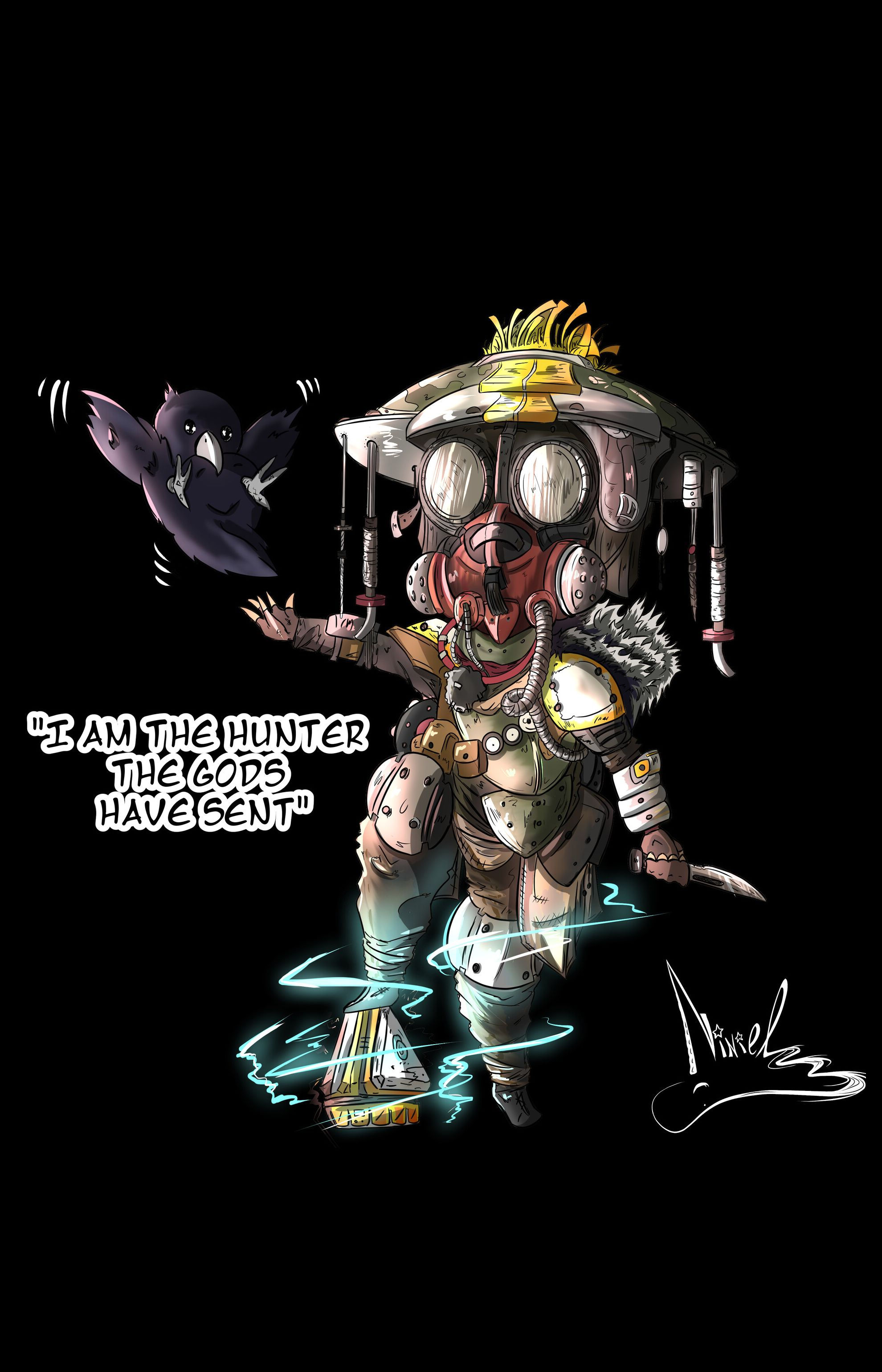Wallpaper #oUL-PJMBOBpx0NhmEcKU188 Bloodhound Apex Legends Battle Royale Game Fan Art Chibi Art