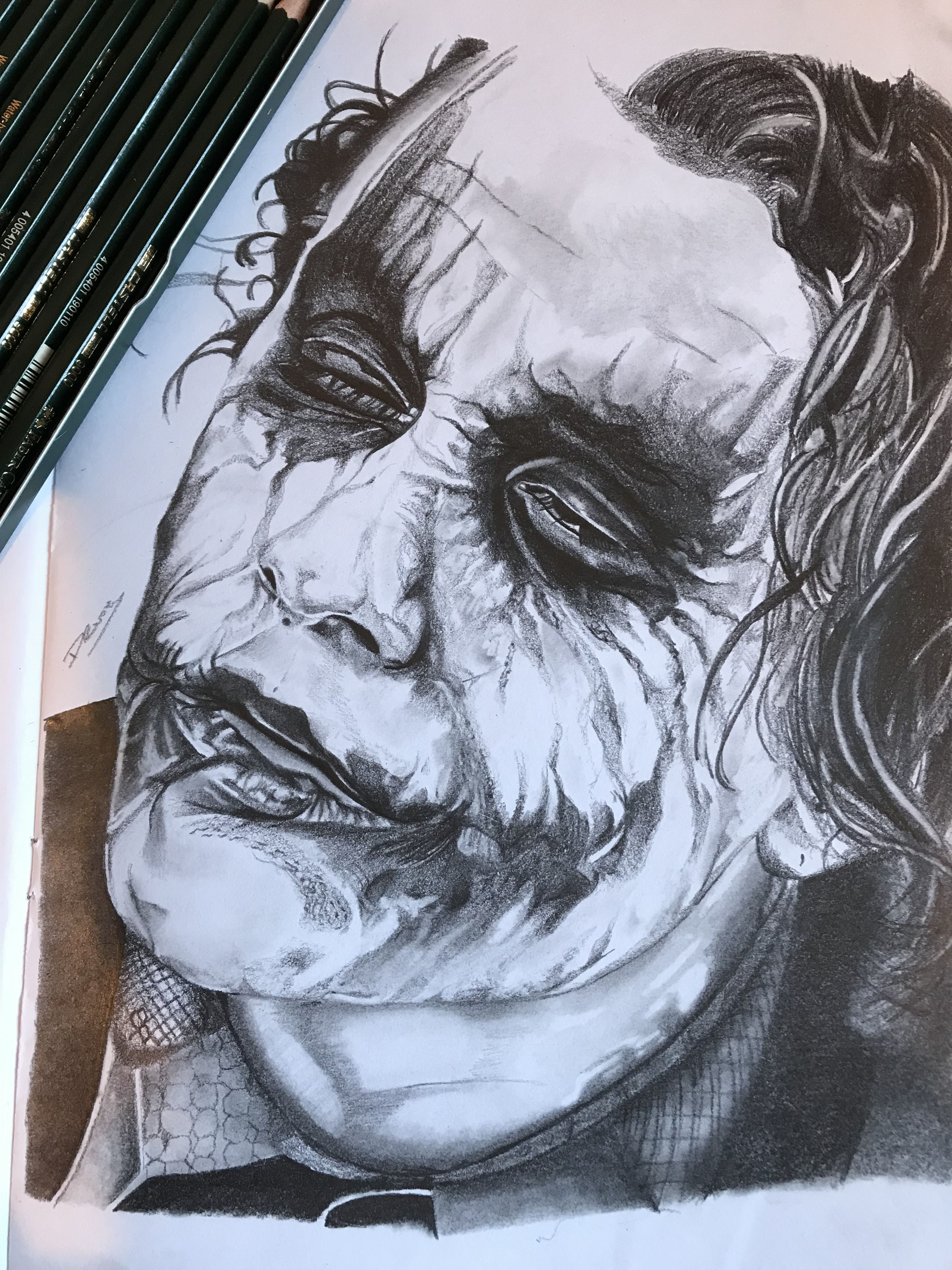 Wallpaper #UxouUZMB1yWOL4qg54He80 Joker Heath Ledger Drawing Joker Drawings Joker Art Joker Artwork
