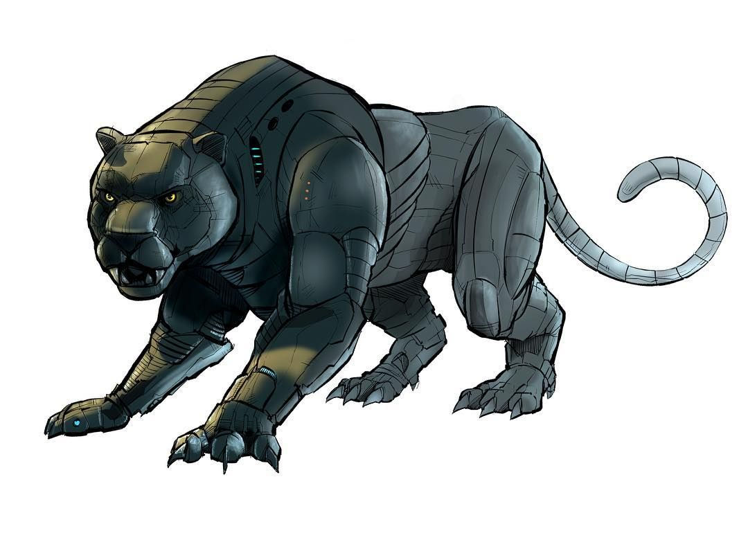 Wallpaper #2f-aZ5MB3lSXT3zUluJX129 Cybernetic Panther the Robot War Genesis Currently on My Patreon