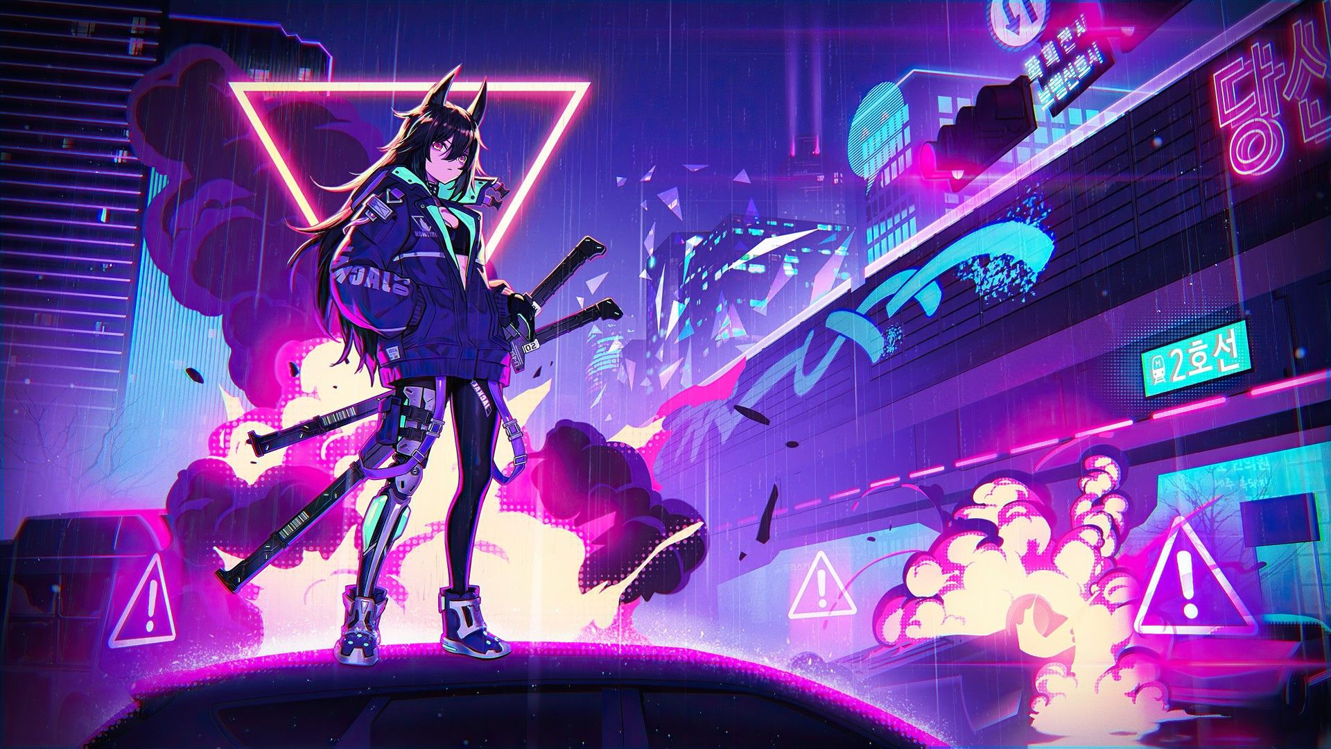 Wallpaper #yn388I4Bnwiau_P6QQcR29 Anime Cyberpunk Wallpaper HD Para PC Neon Wallpaper 3840x2160