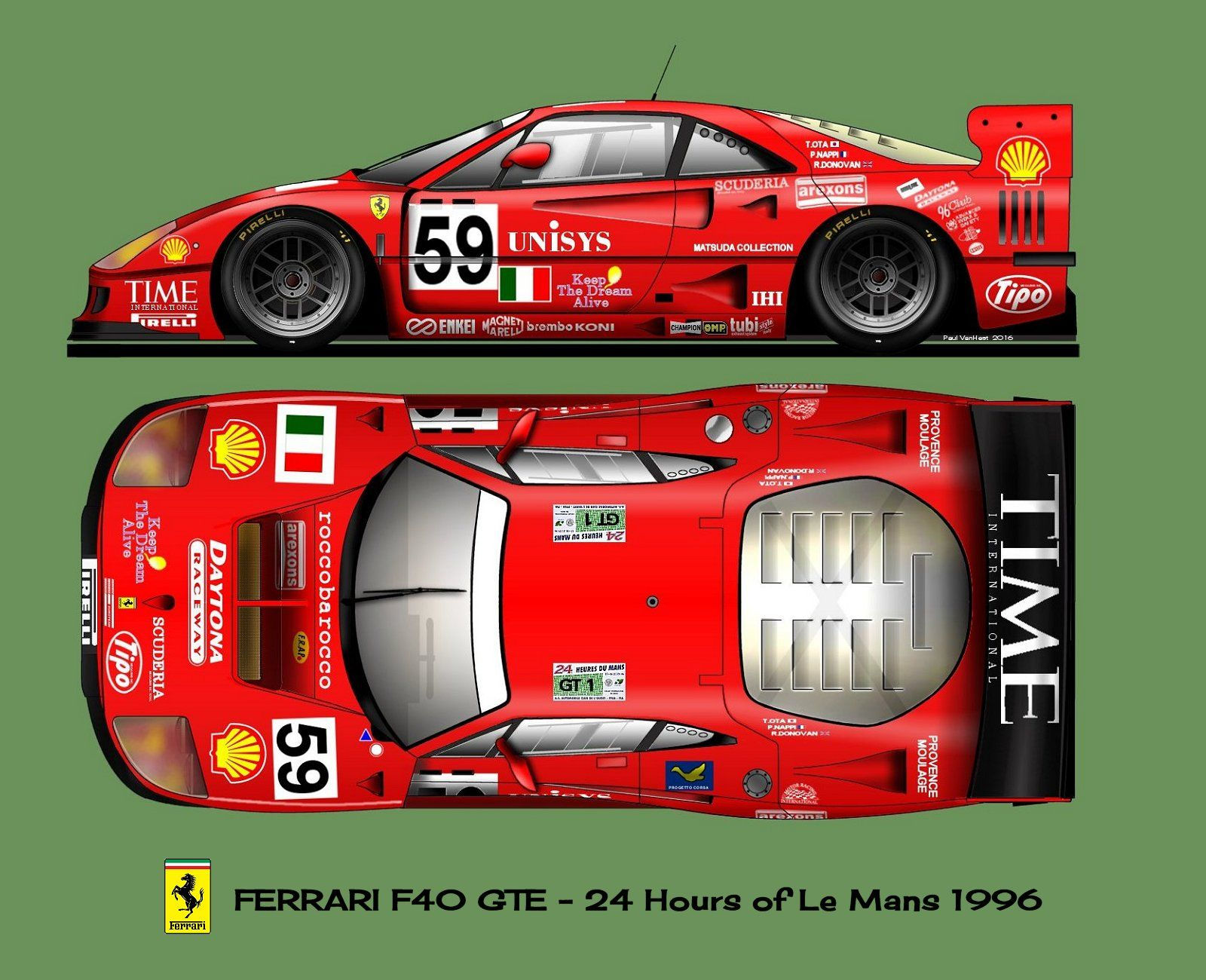 Wallpaper #53Nag44BFI5NbQksGBk242 Le Mans Ferrari F40