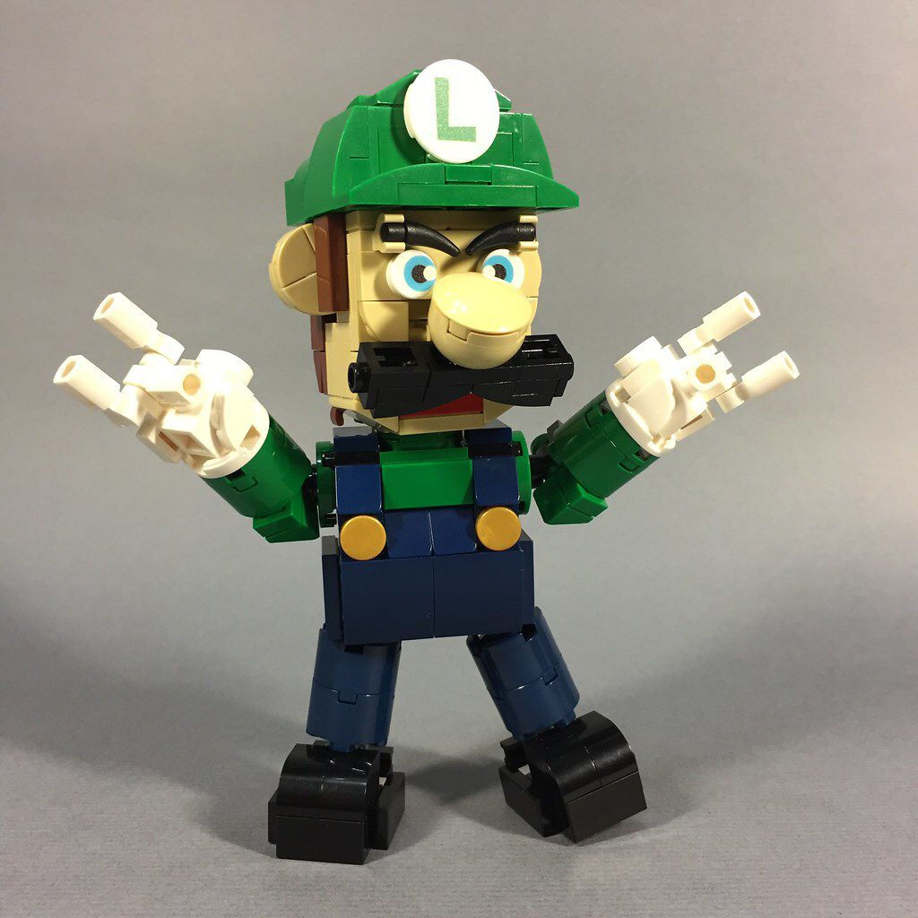 Wallpaper #Kx3VLZMBlOZrFDOkdNK0319 Luigi Legos Mario Characters Fictional Characters Luigi Toys Art