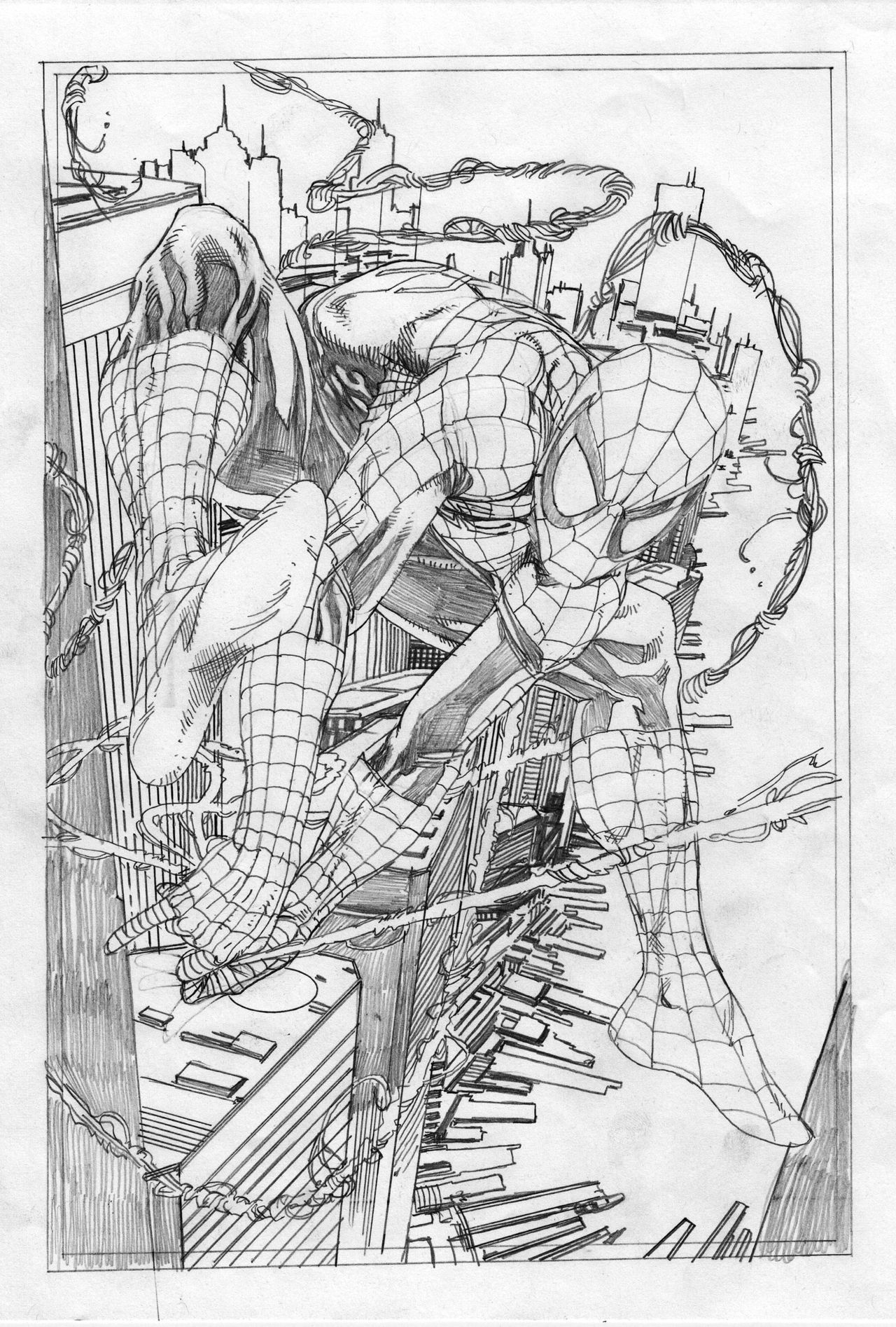 Wallpaper #-aUIOJMBVBiSkHCayIzn296 Steve Mcniven Amazing Spider Man Splash Page Rough Spidey is So Much