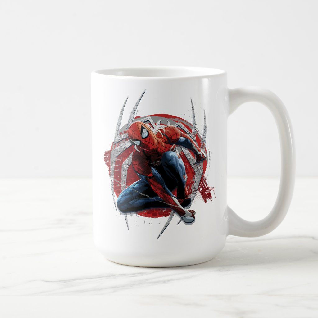 Wallpaper #bttkMpMB3oUMxGFS_z35306 Marvels Spider Man Web Swing Street Art Graphic Coffee Mug Zazzle