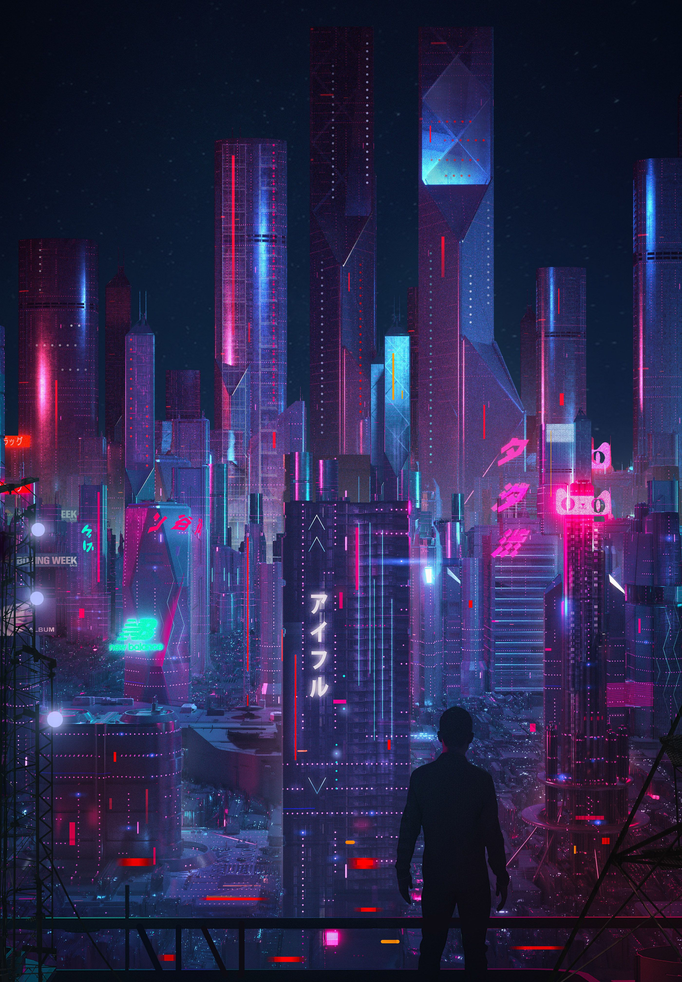 Wallpaper #F2ch7JIBSpphPi3-8lH9286 Cyberpunk Aesthetic Cyberpunk City Futuristic City Cyberpunk Bedroom