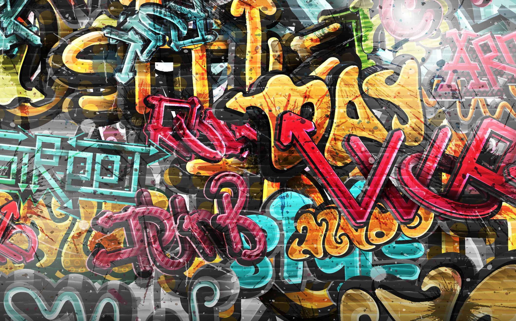 Wallpaper #77568 Graffiti Brick Wall Sublimation Clipart Png 21444163 Png