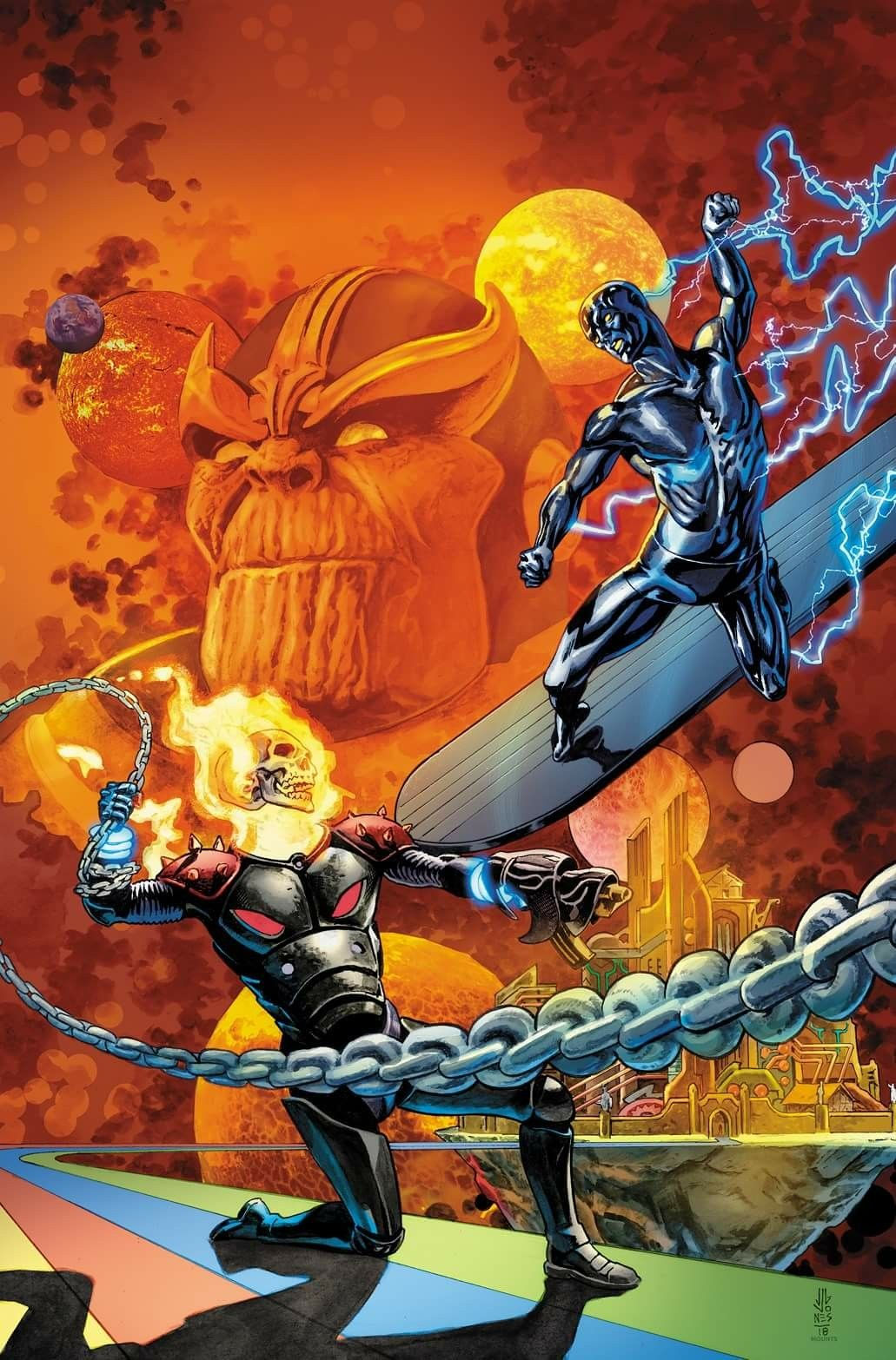 Wallpaper #4_QTOpMBKFX8bn3r23cf199 Cosmic Ghost Rider vs Silver Surfer Marvel Artwork Silver Surfer