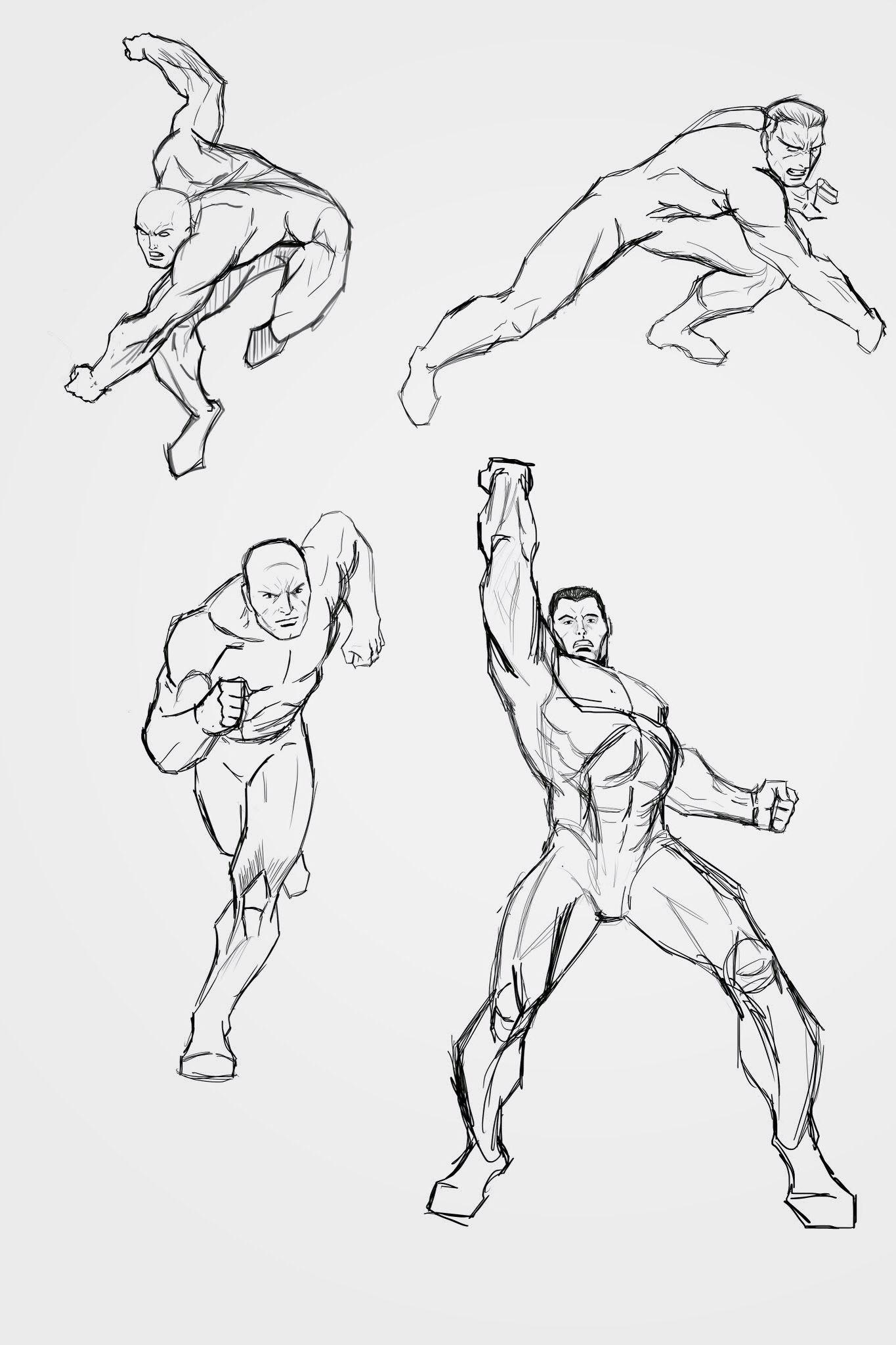 Wallpaper #-bkg3pIBJvJKYCmEzgMB255 Drew Some Action Poses in Photoshop Male Body Art Anime Poses