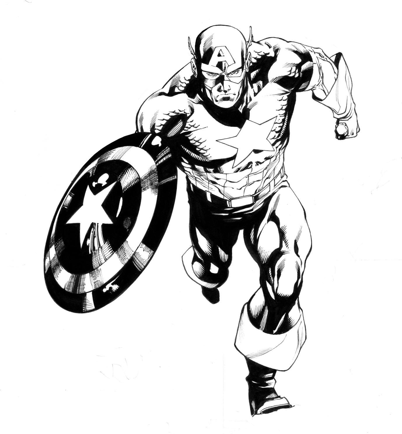 Wallpaper #XnQ80o4B_8f4nGFaa3VS7 Robert Atkins Art Avengers Captain America Drawing Superheroes