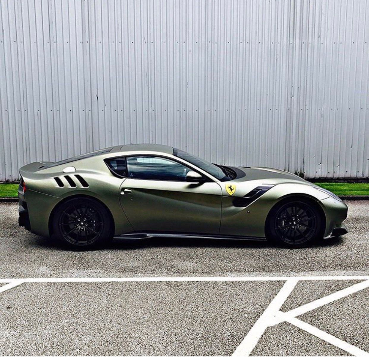 Wallpaper #IRmVI48BtGB6xQ78o4Qv24 Ferrari F12 Tdf Il Monstro Painted in Matte Verde Masoni W Matte
