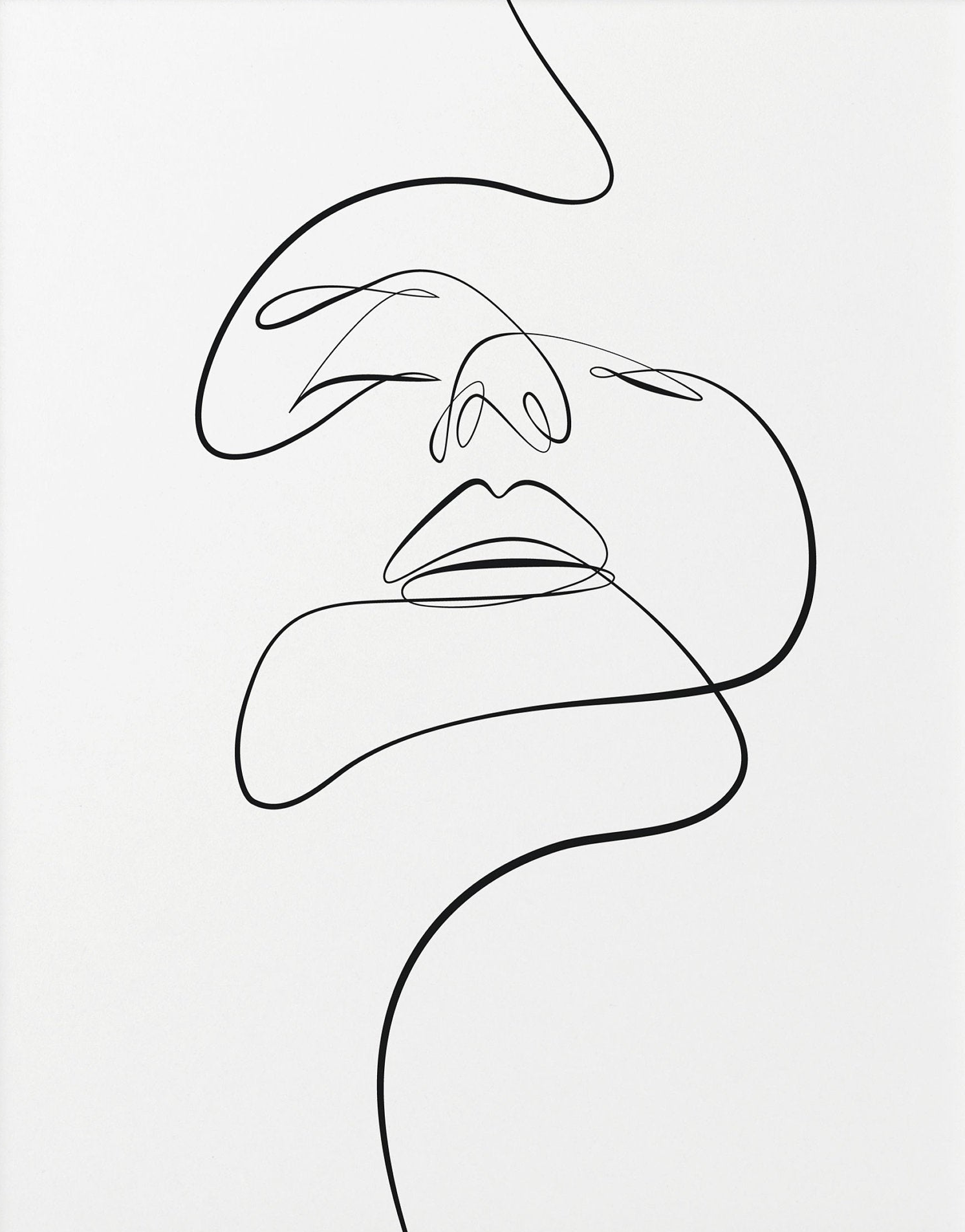 Wallpaper #aWdbBJMBSpphPi3--bfl68 Woman Abstract Face One Line Drawing Line Art Drawings Abstract Face