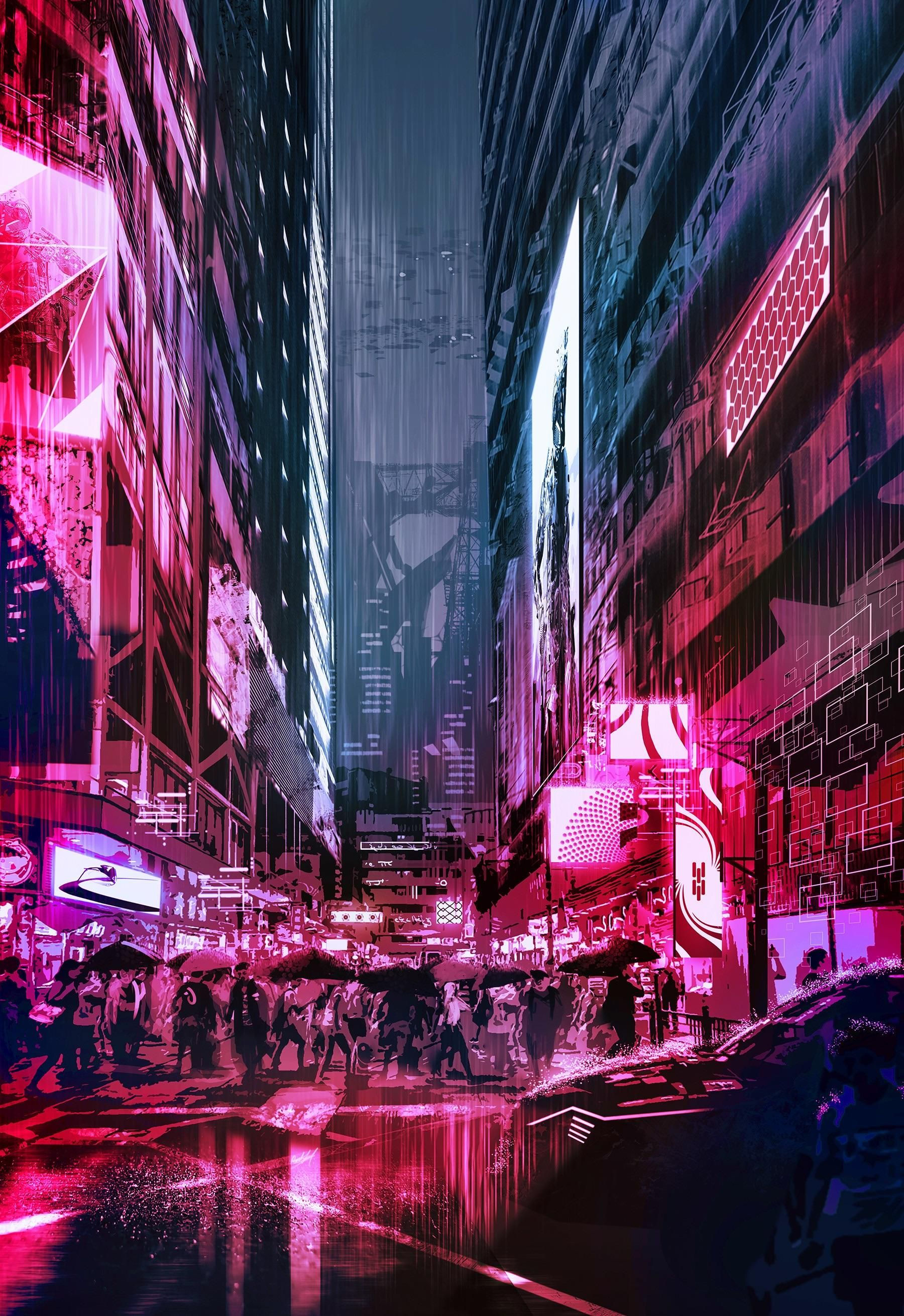 Wallpaper #OddBMpMB4Oq-IITvxDZL87 Cyber City by Rashedjrs Cyberpunk City Cyberpunk Aesthetic Anime City