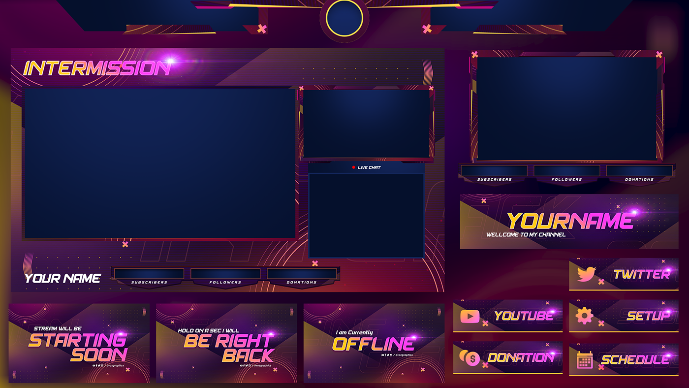 Wallpaper #Y88FO5MBOBUYluQYwLqS13 150 Free Stream Overlay Templates Graphic Design Resources