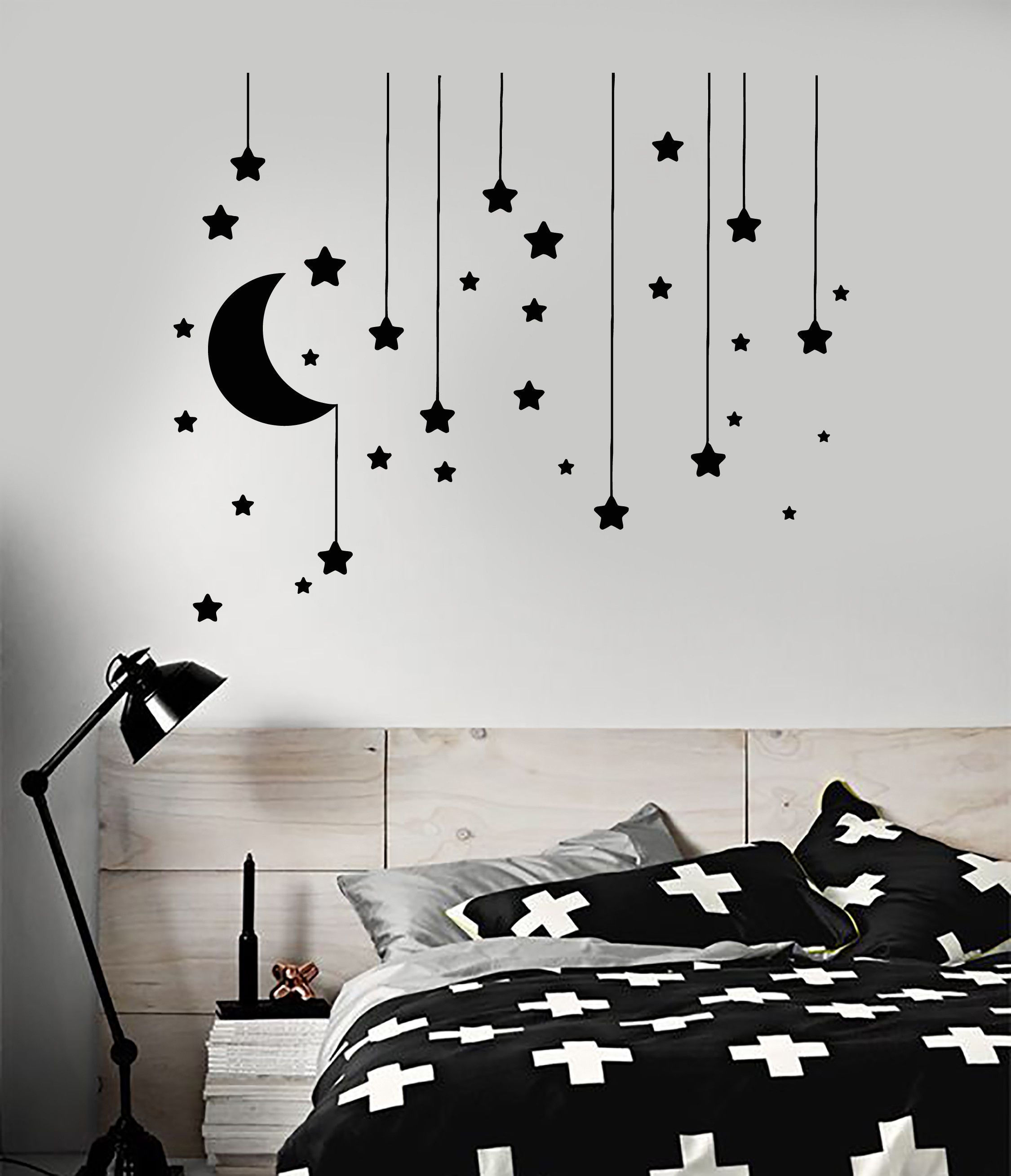 Wallpaper #4xmYM48BtGB6xQ78DprB39 Vinyl Wall Decal Stars Crescent Moon Dream Bedroom Ideas Stickers