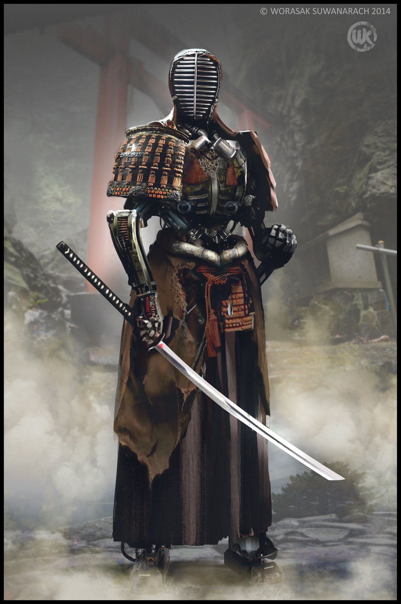 Wallpaper #MRkBBI8BtGB6xQ78Ok0l7 Robot Samurai Worasak Suwannarach Robot Samurai Samurai Artwork