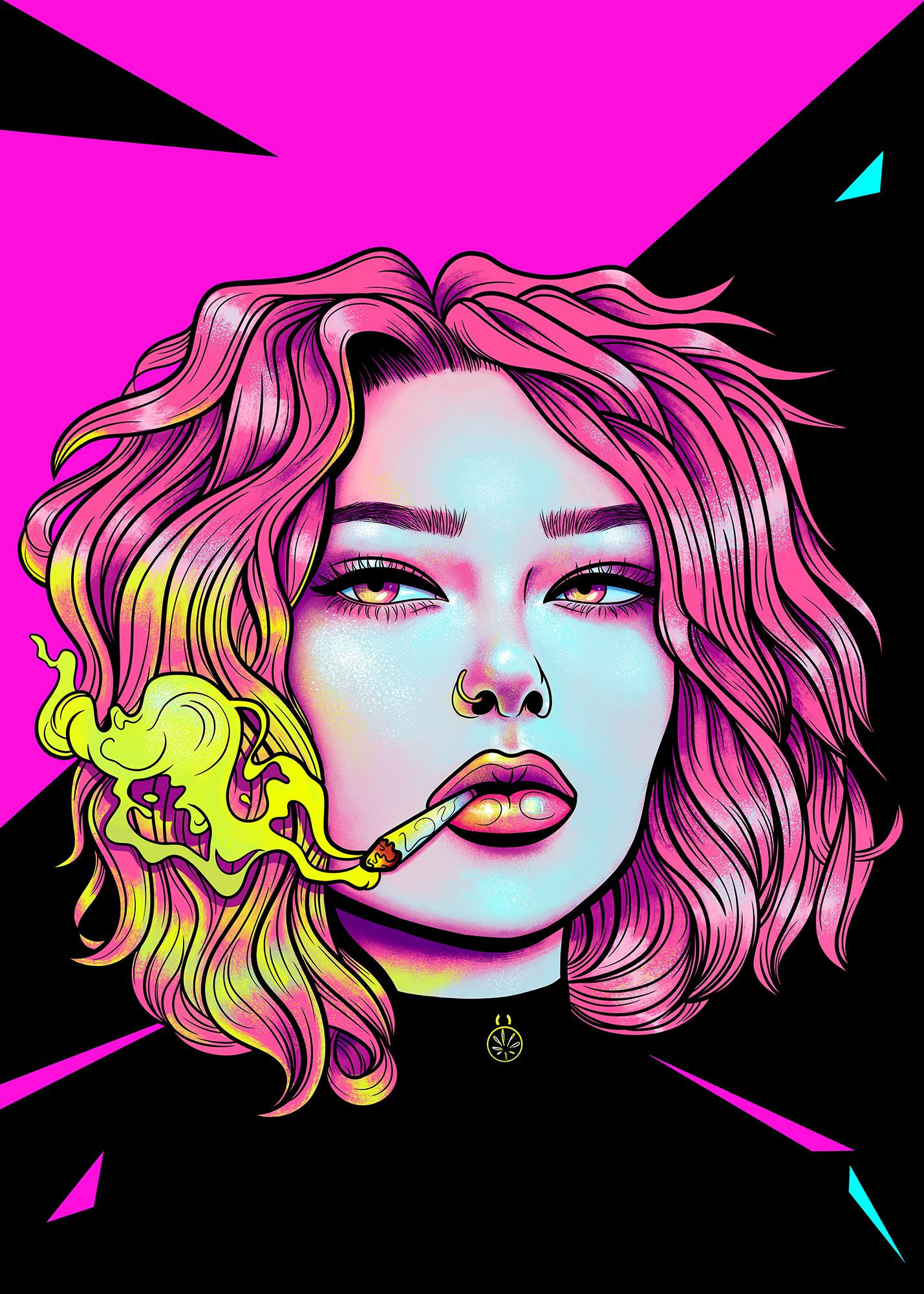 Wallpaper #LxnPHo8BtGB6xQ78kXp333 Pop Art Woman Smoking