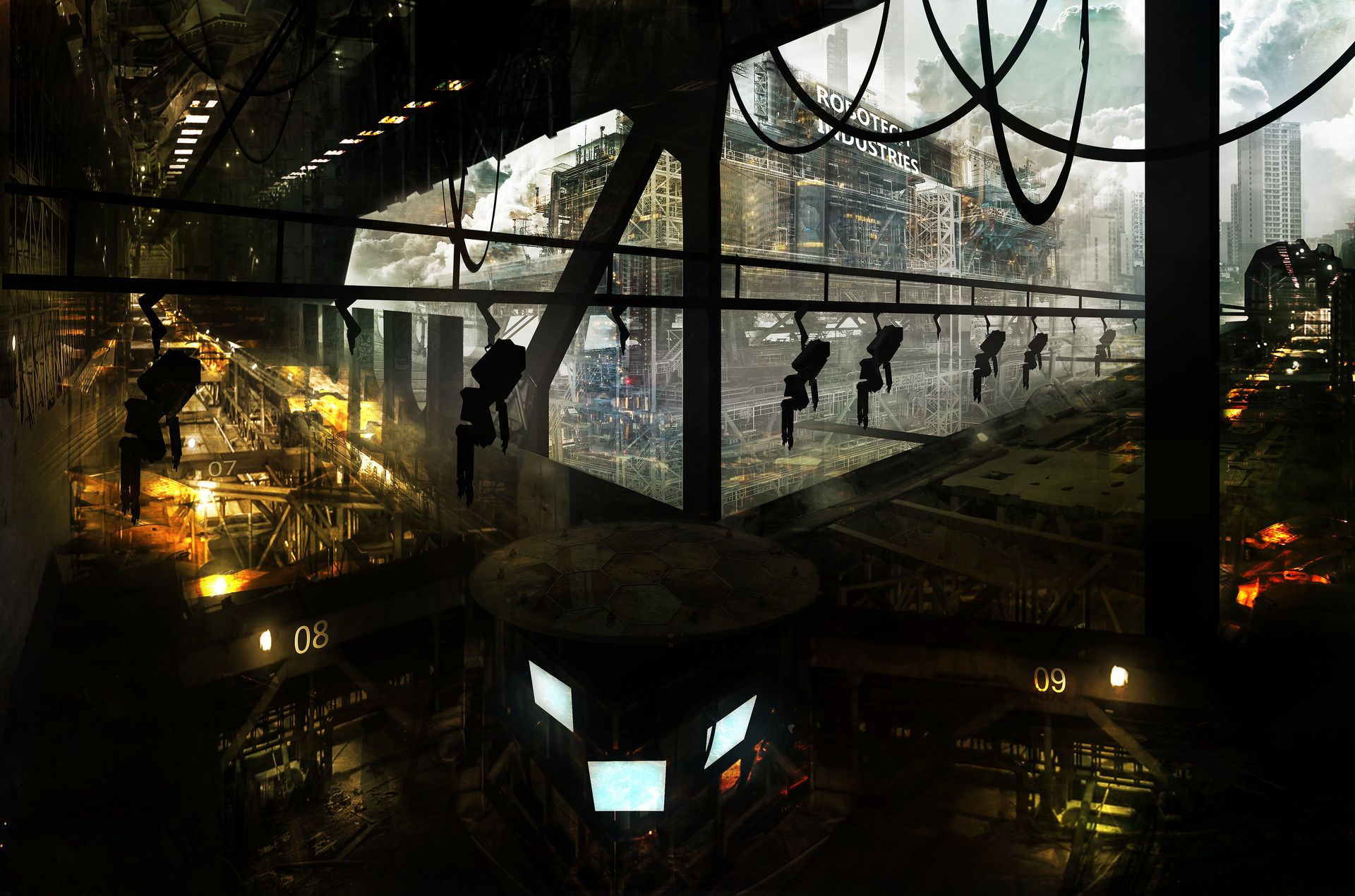 Wallpaper #NWcH9pIBSpphPi3-kYJt44 Factory by Oleg Danylenko Scifi City Planets Concept Art Sci Fi