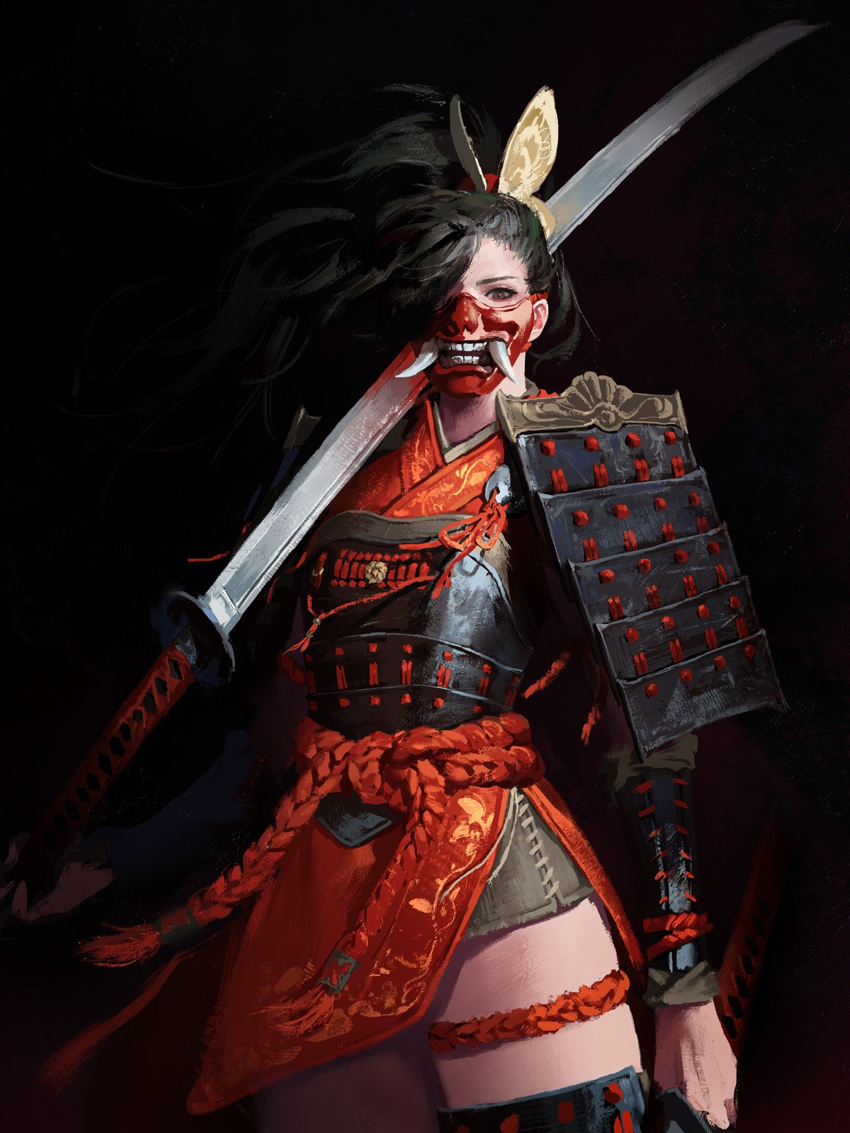 Wallpaper #-F7eMpMBborbLbczul_513 Female Samurai Character Art Artofit