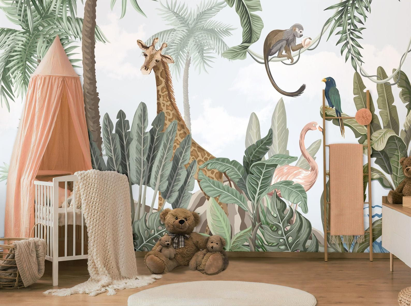 Wallpaper #qH1T8o4Bnwiau_P62QsV21 Kids Wallpaper Self Adhesive Peel and Stick Safari Animals Etsy