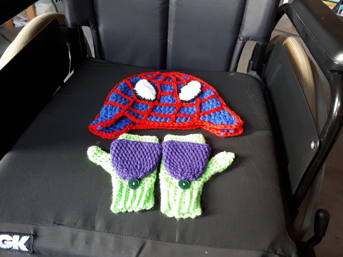 Wallpaper #9ncKKJMB-pgBXx60Z6hv343 Spiderman Hat and Green Goblin Glittens Crochet with No Pattern