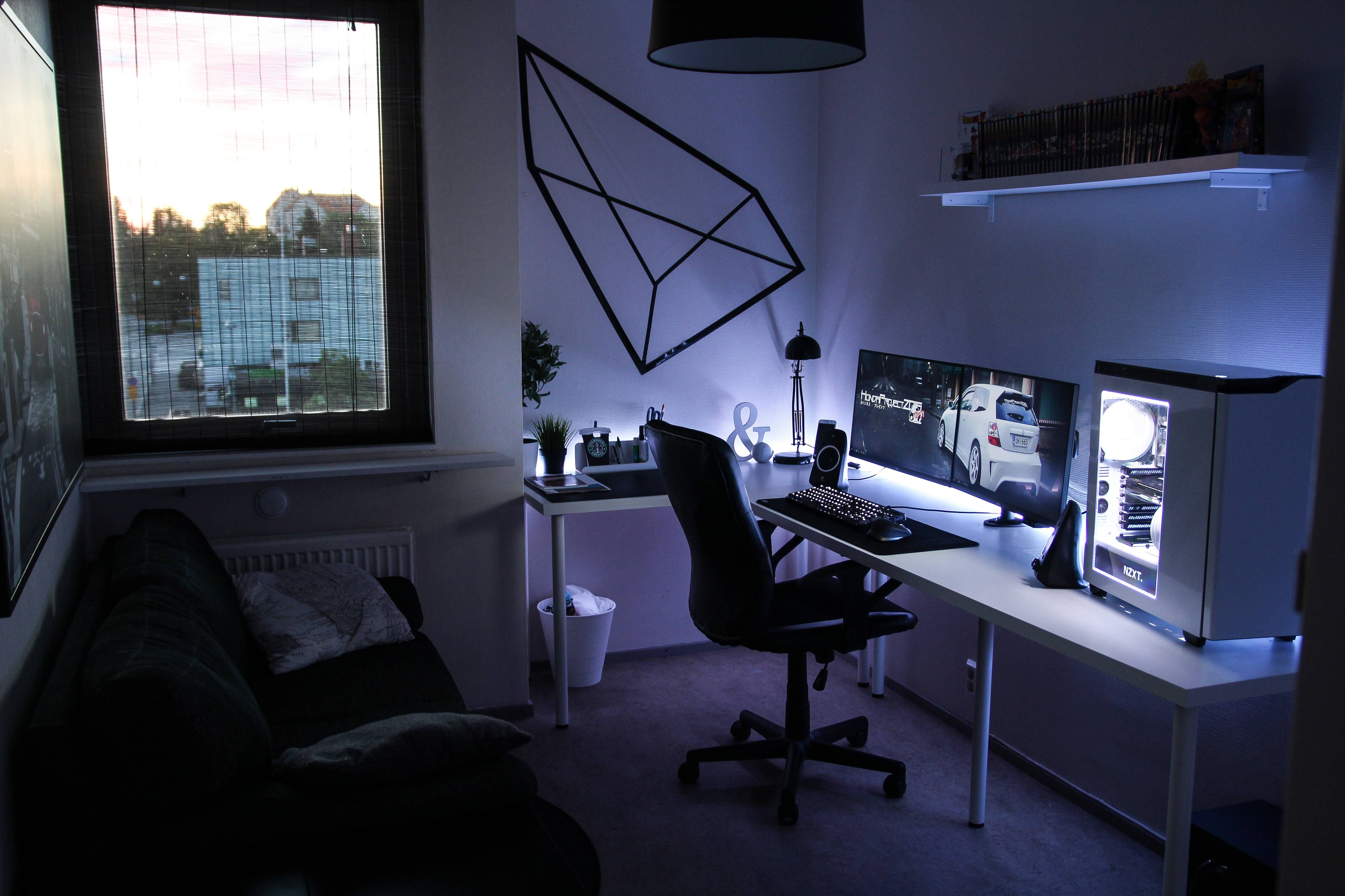 Wallpaper #Lh07LJMBlOZrFDOkAMrZ89 Black White Office Build Gamer Bedroom Ideas Gamer Room Decor