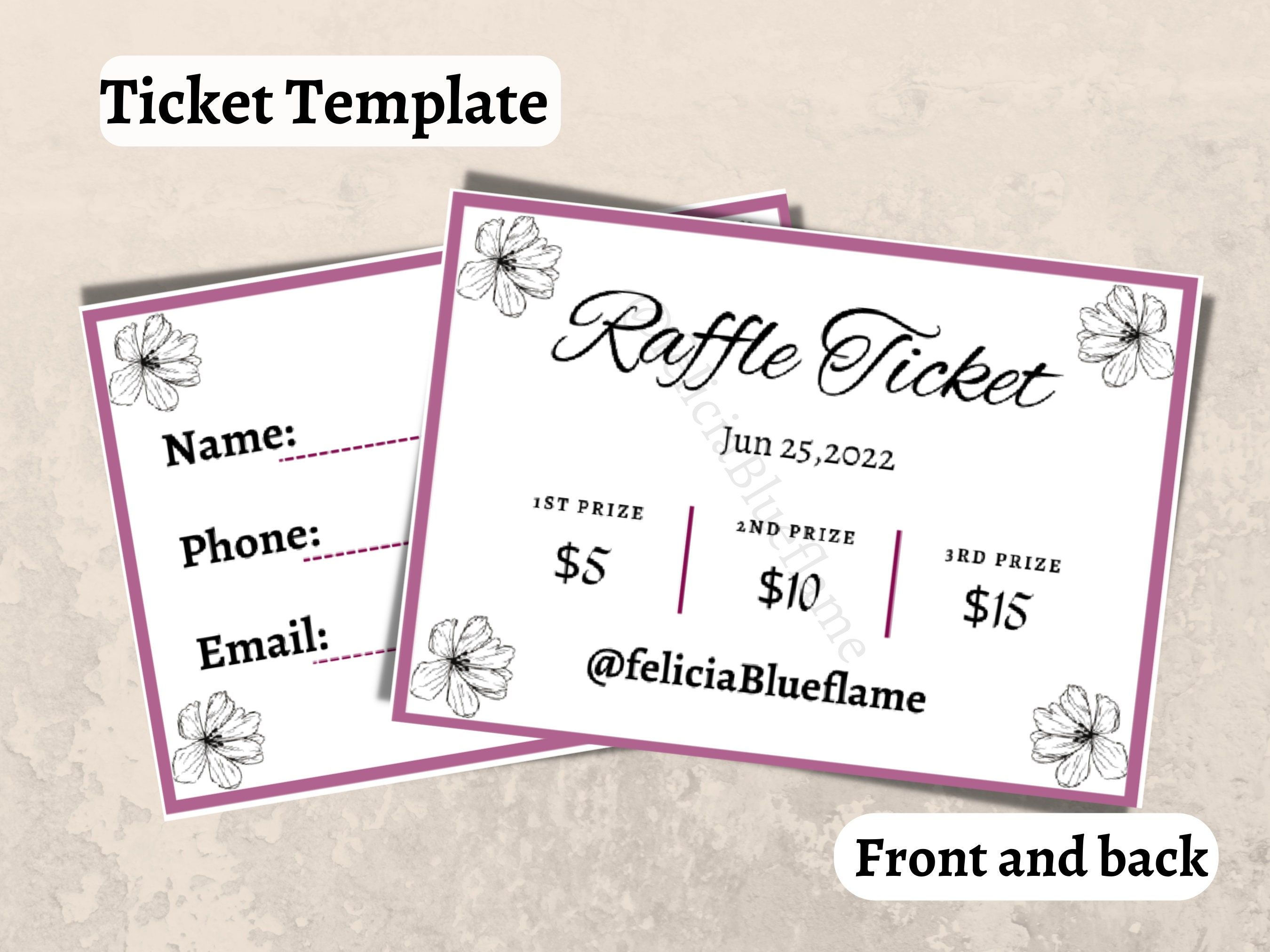 Wallpaper #58496 Free Printable Raffle Ticket Templates