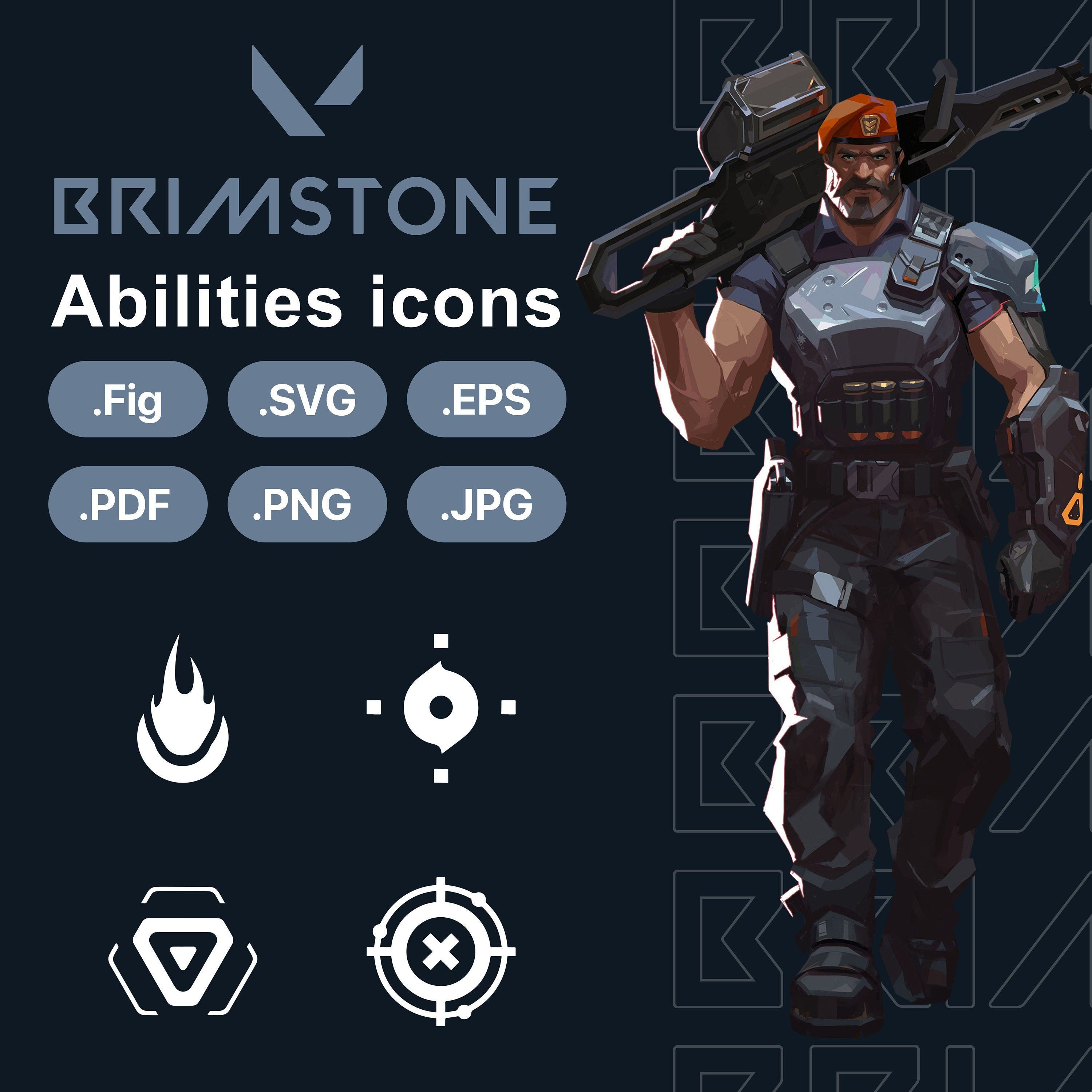 Wallpaper #hGjUFZMBSpphPi3-qQm242 Valorant Brimstone Agent Abilities Icons Svg Png Eps Pdf Figma Vector