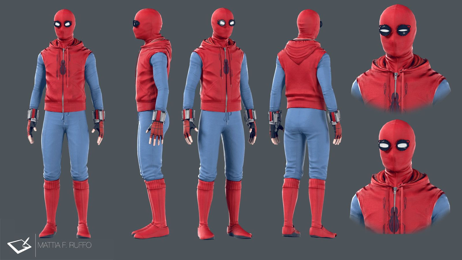 Wallpaper #eDGeNZMB5zzyi_yY4Vev161 Spiderman Homecoming Homemade Suit Mattia F Ruffo on Artstation at