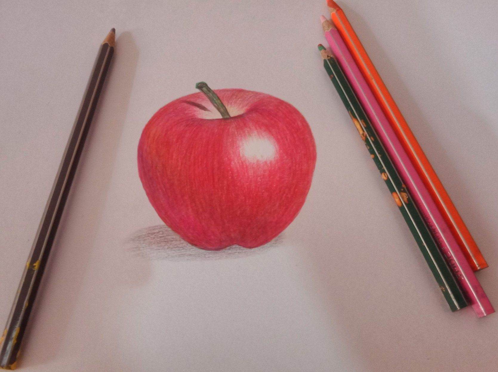 Wallpaper #OBqEUJMB1yWOL4qgwYA7209 Colour Pencil Drawing Apple Drawing Apple Color Pencil Drawing Drawings